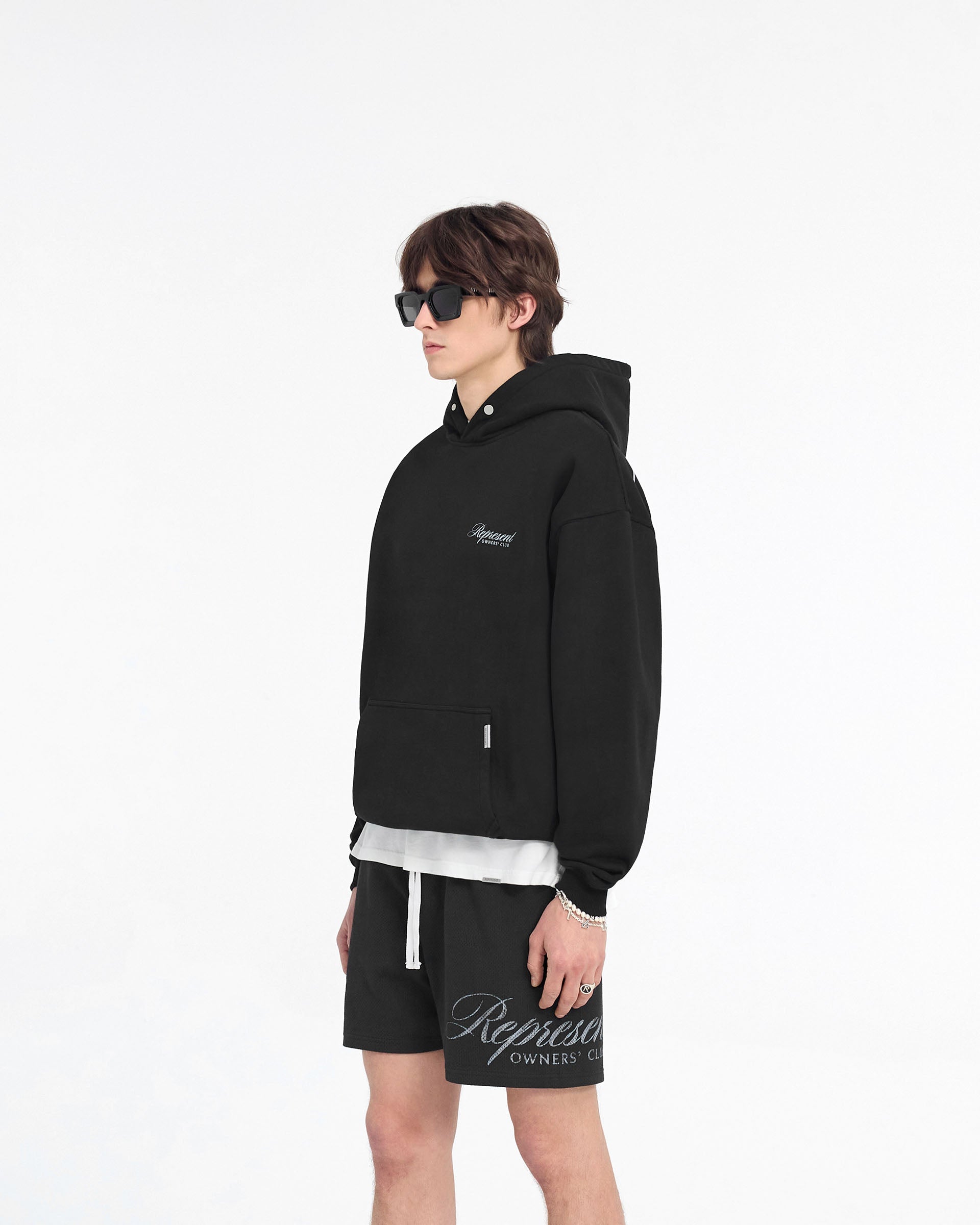 Represent Owners Club Kapuzenpullover mit Schriftzug - Schwarz
