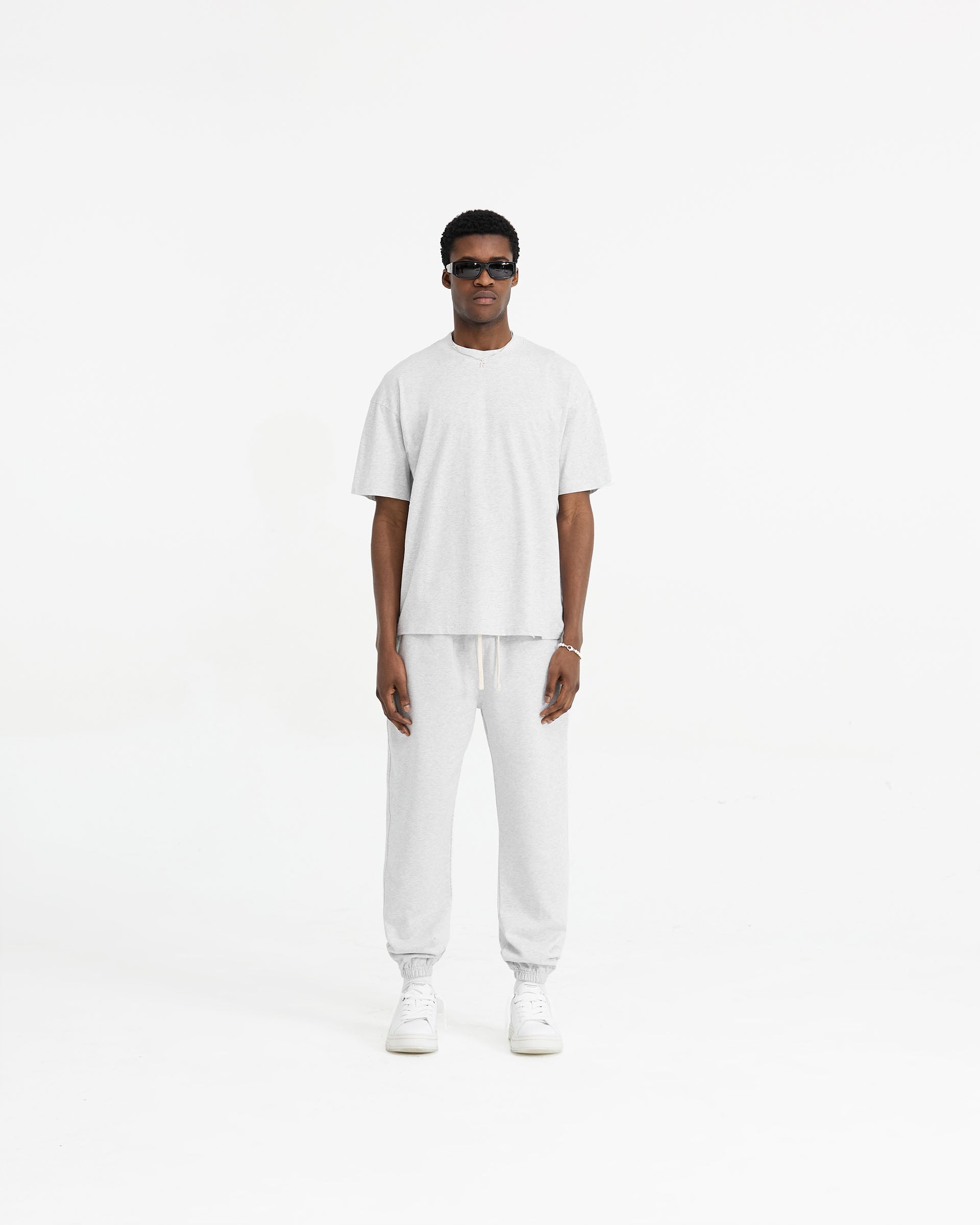 Initial Oversized T-Shirt - Ice Grey Marl