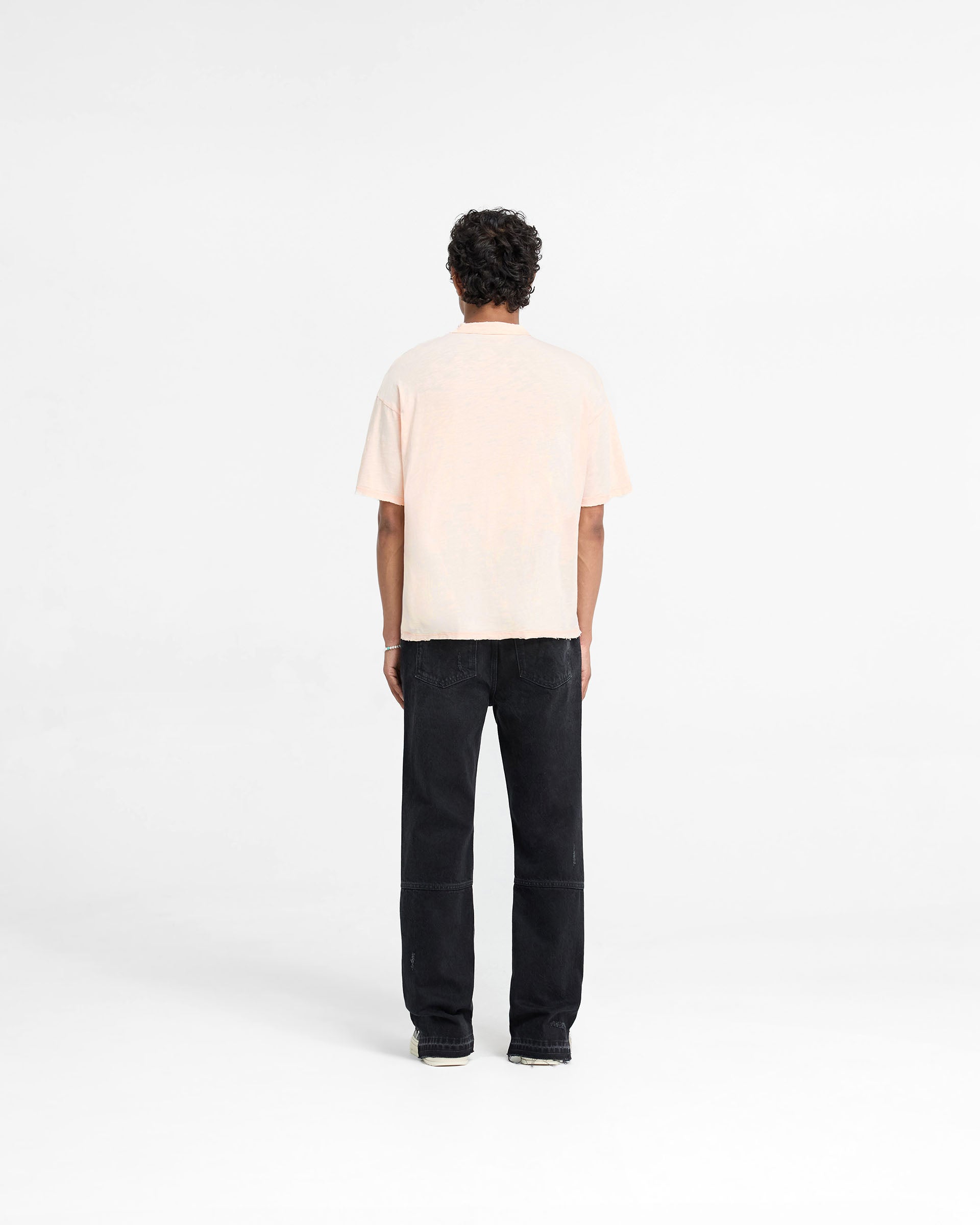 T-shirt Slub - Corail délavé