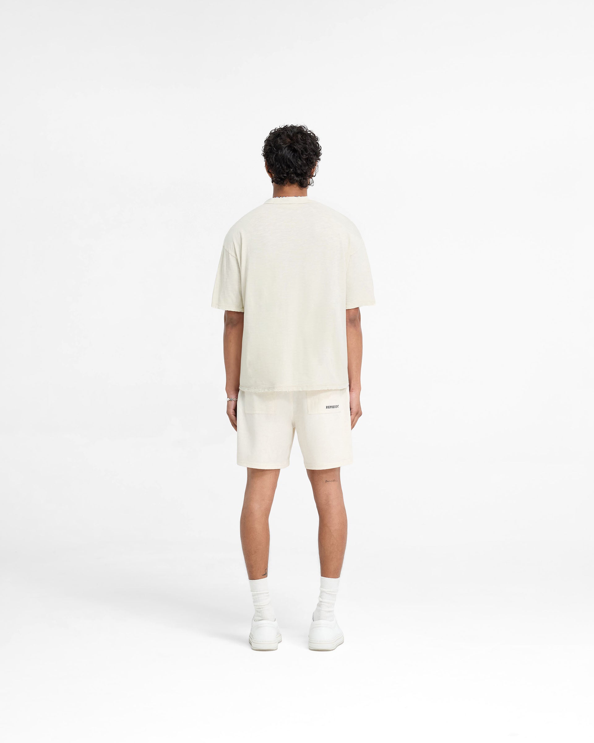 T-shirt Slub - Sable blanc