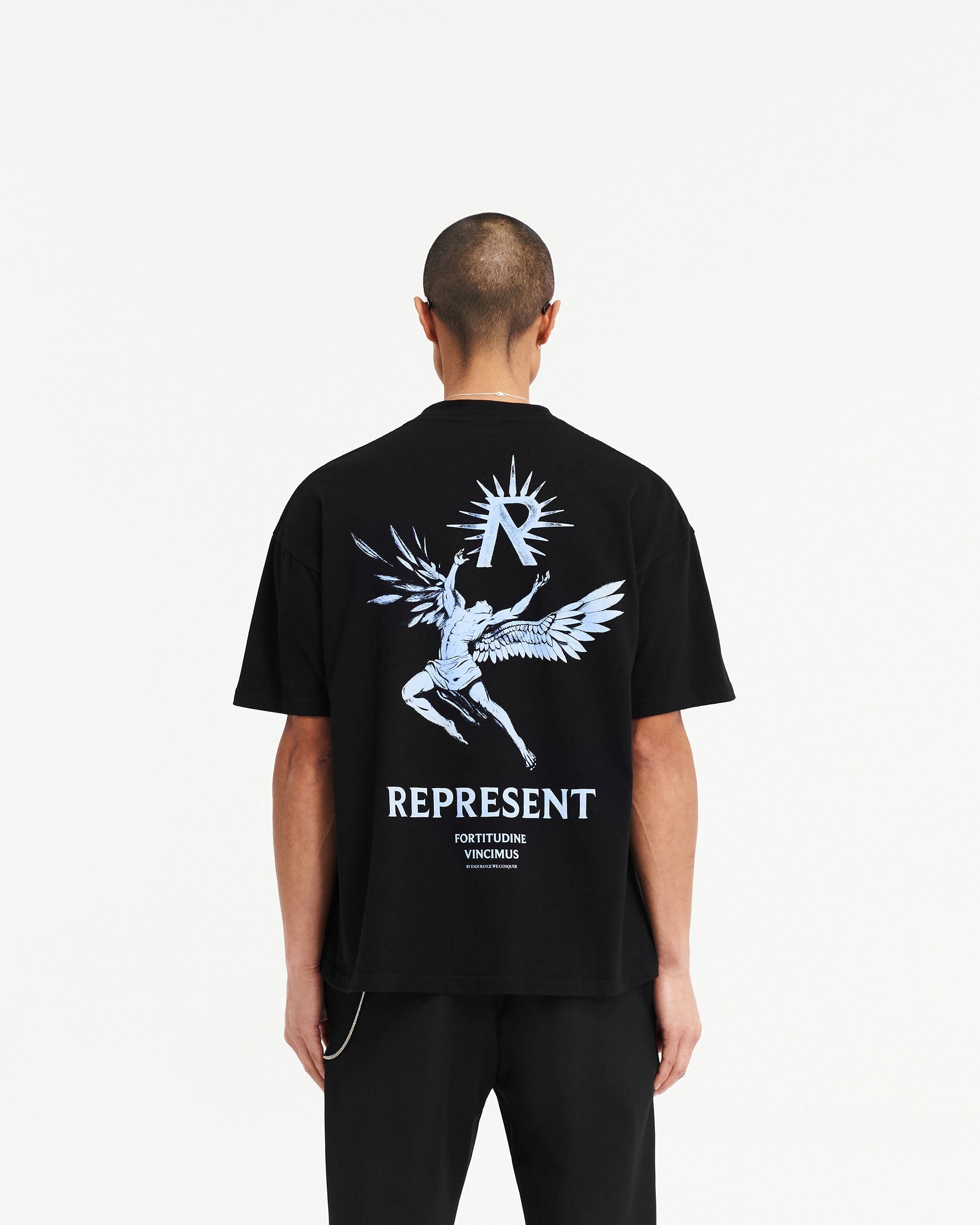 T-shirt Icarus - Noir de jais bleu
