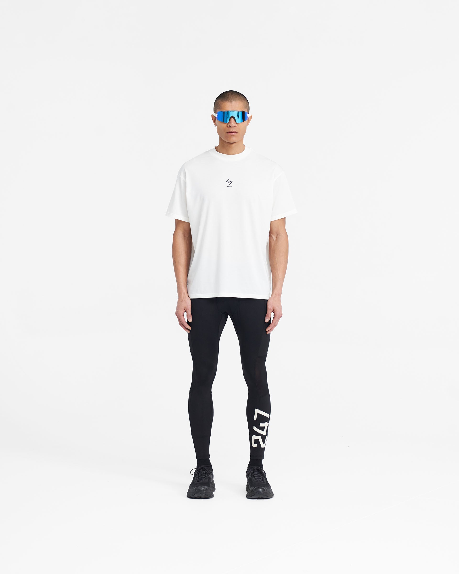247 Übergroßes T-Shirt - Flaches Weiß