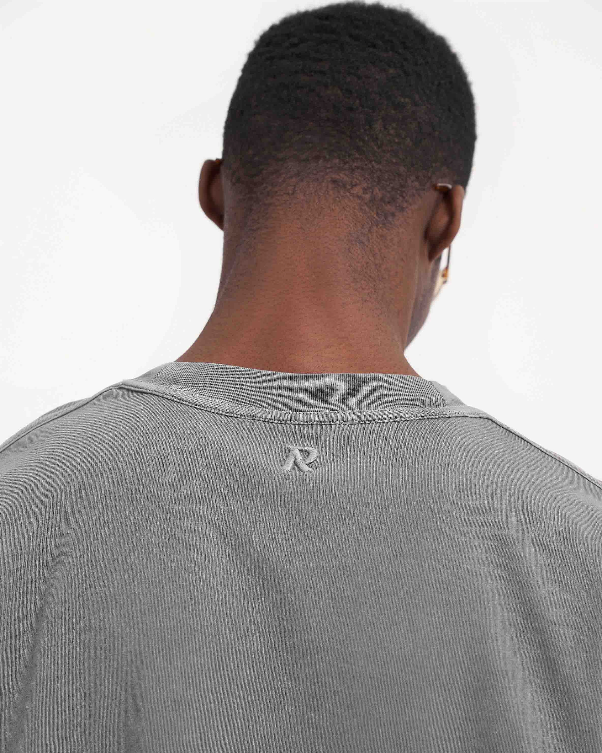 Langarm-T-Shirt mit Initialen-Motiv – Ultimatives Grau