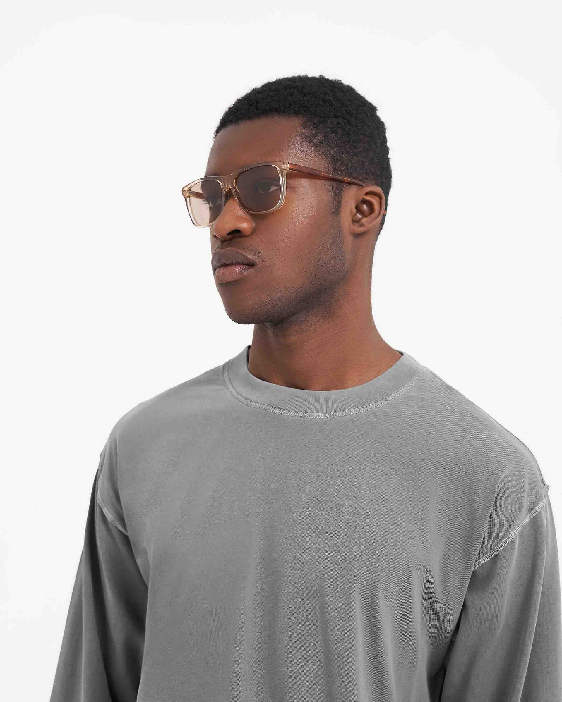 Langarm-T-Shirt mit Initialen-Motiv – Ultimatives Grau
