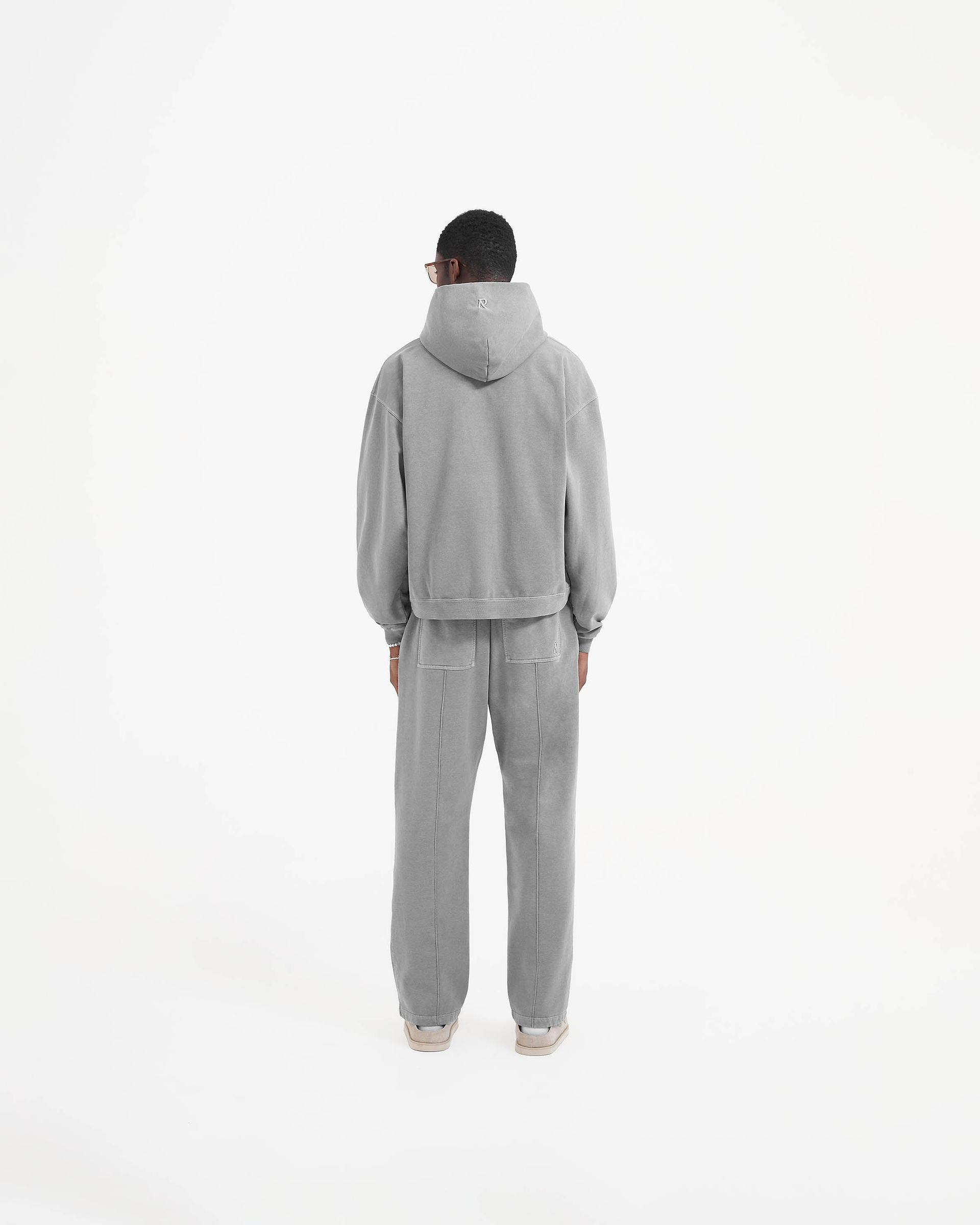 Kapuzenpullover mit Reißverschluss und Initialen - Ultimatives Grau