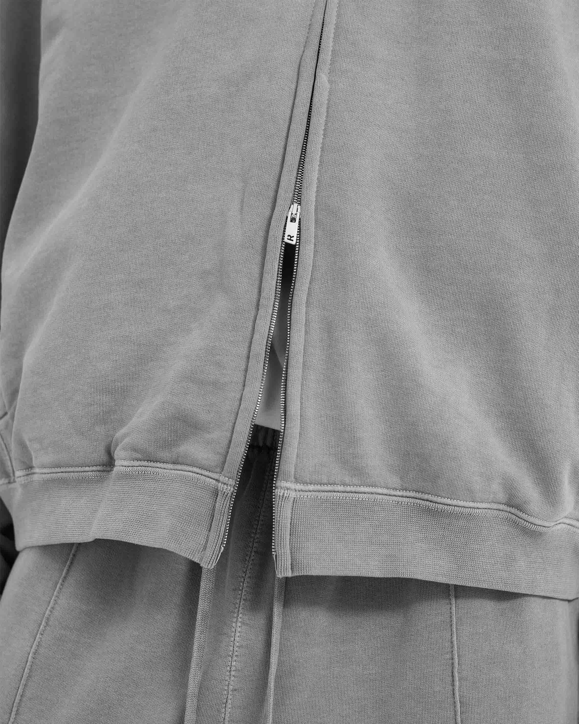 Kapuzenpullover mit Reißverschluss und Initialen - Ultimatives Grau