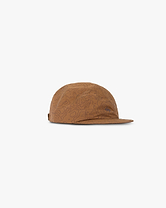 Front product image of a mens orange cap on a plain white background | 247 Contour Run Cap in Rust | Cap with eyelets and adjustable bungee cord | 247 Accessories | Represent Clo
