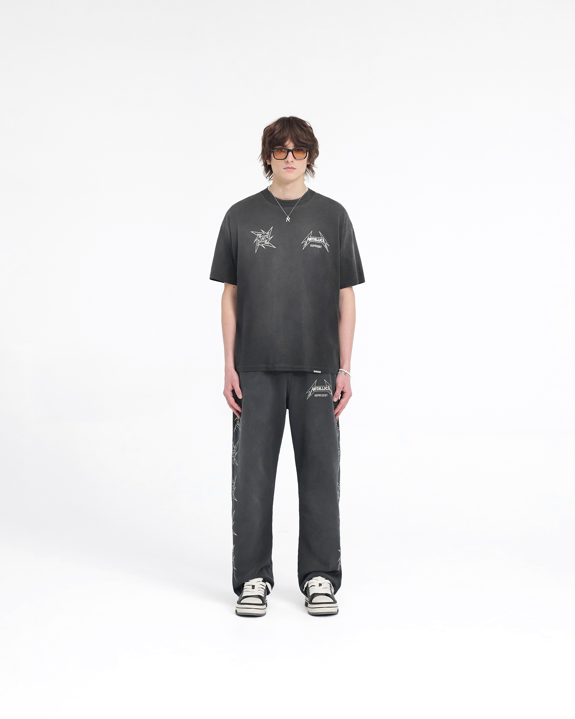 Represent X Metallica Local Crew Sweatpant - Stained Black