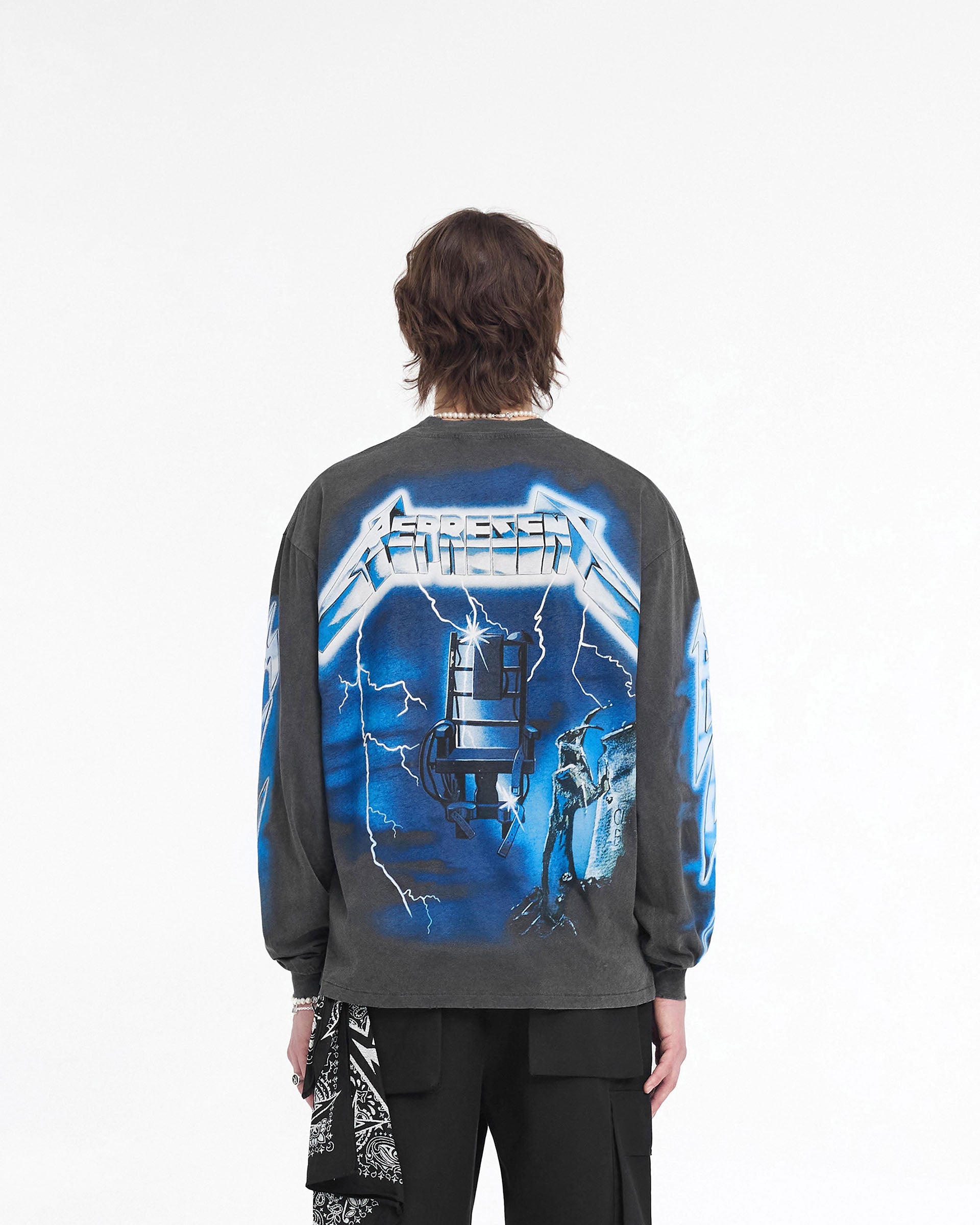Represent X Metallica Ride The Lightning Long Sleeve T-Shirt - Vintage Grey