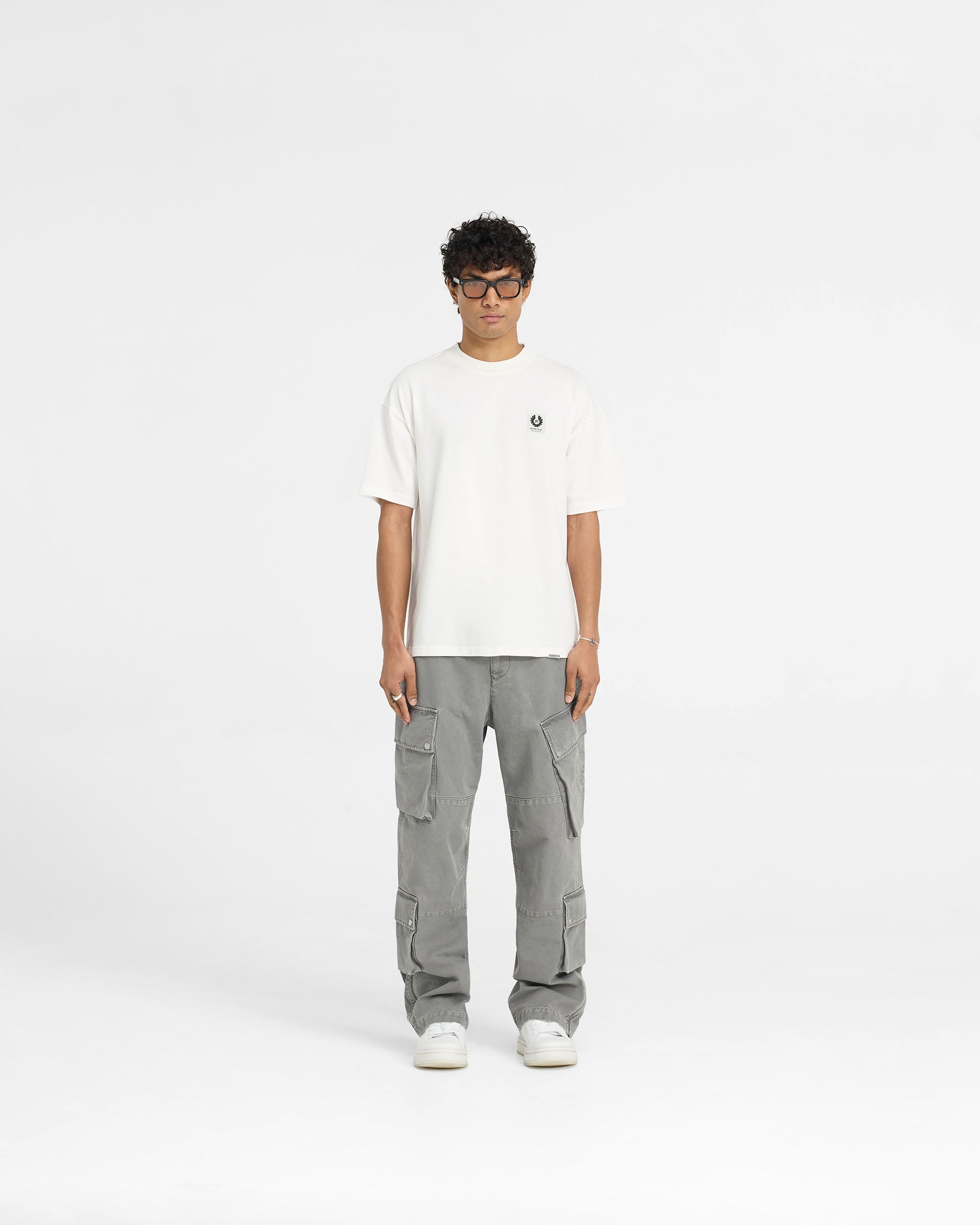 T-shirt Represent X Belstaff Patch - Blanc mat