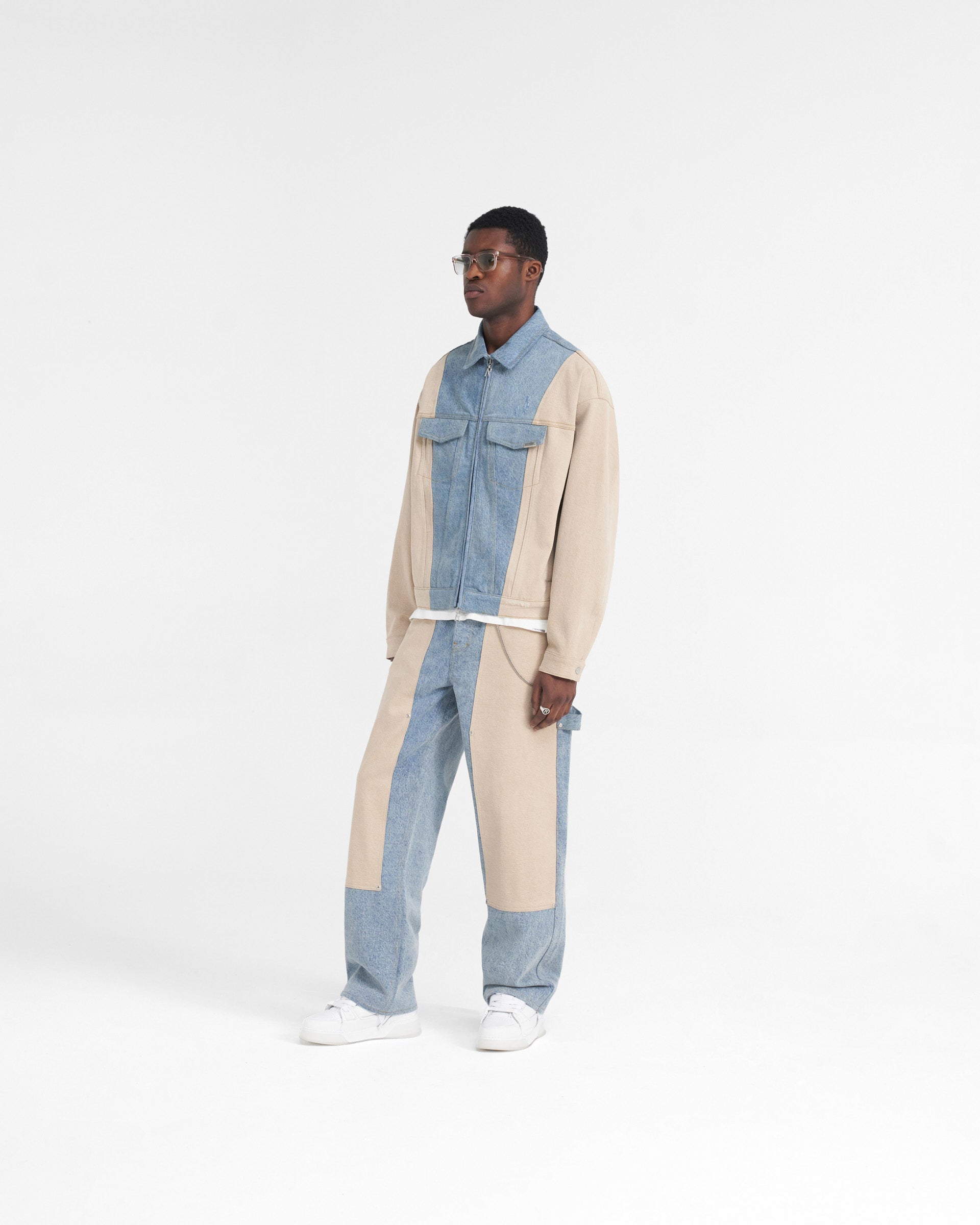 R3C-V2 Denim Carpenter à blocs de couleurs - Bleu