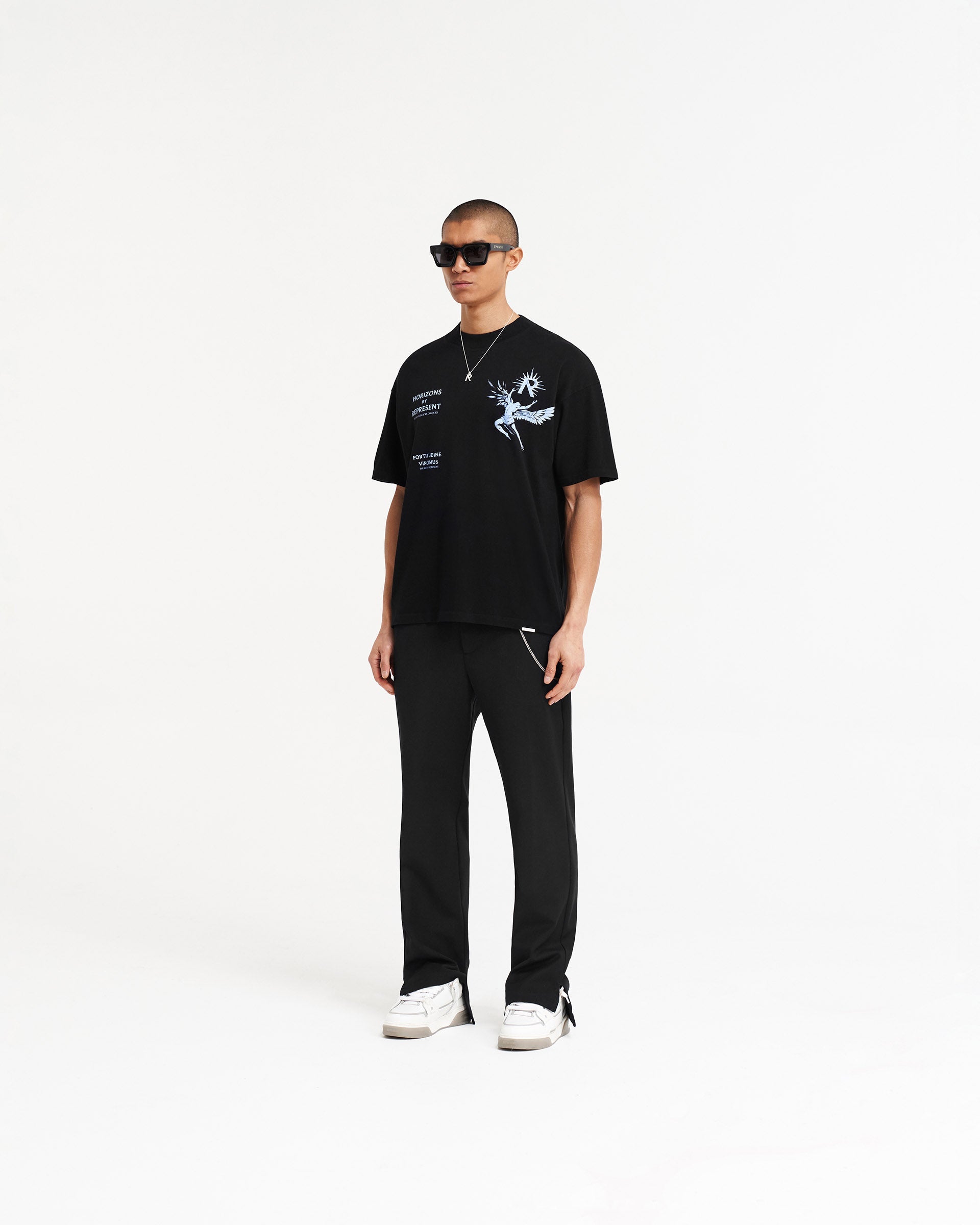 T-shirt Icarus - Noir de jais bleu