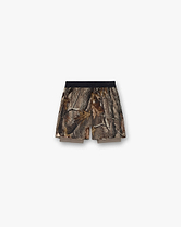 Front product image of mens grey run shorts on a plain white background | 247 Contour 2-In-1 Run Shorts in Realtree | Run shorts with 2-in-1 design | 247 Shorts | Represent Clo