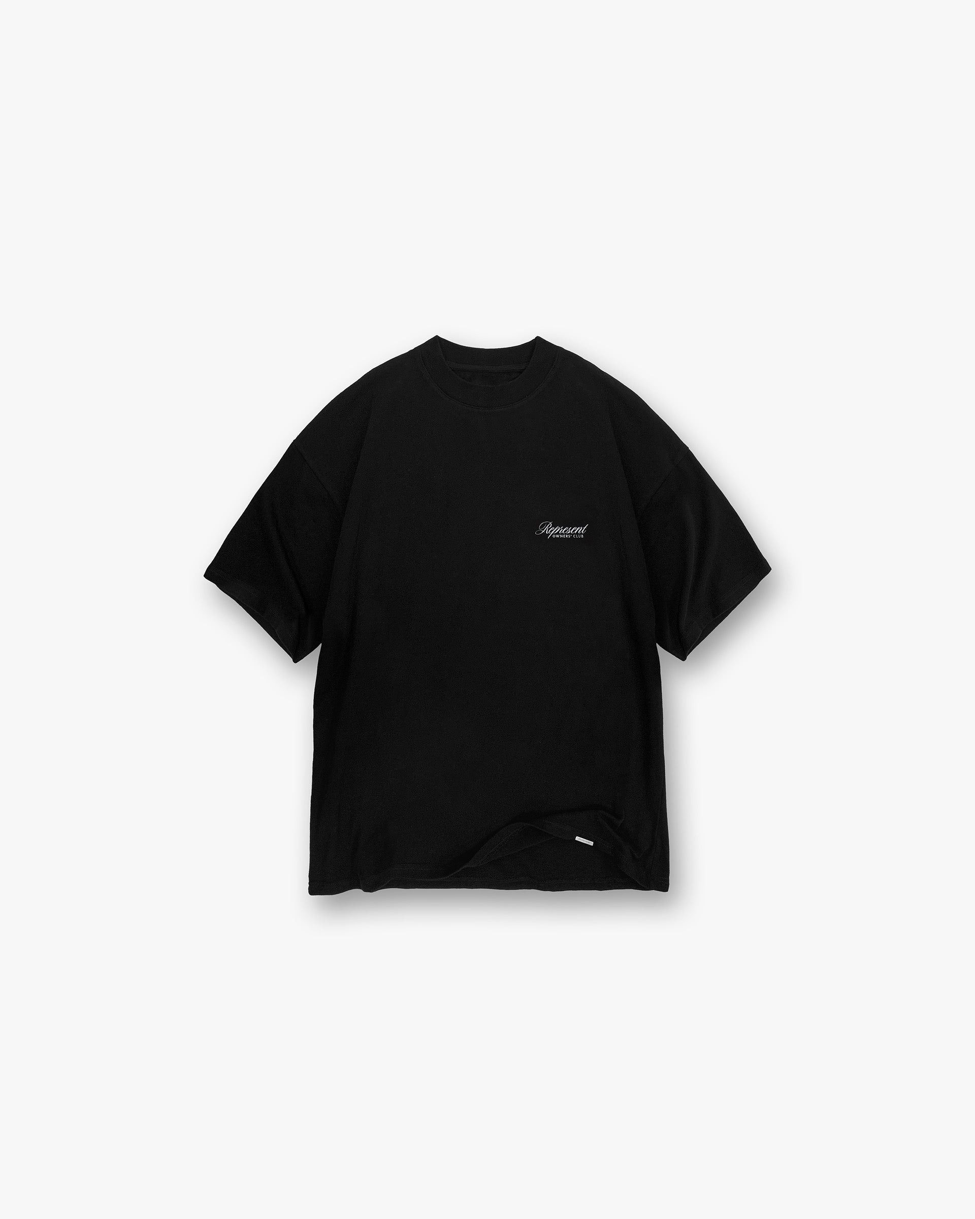 T-Shirt „Represent Owners Club“ mit Schriftzug – Schwarz