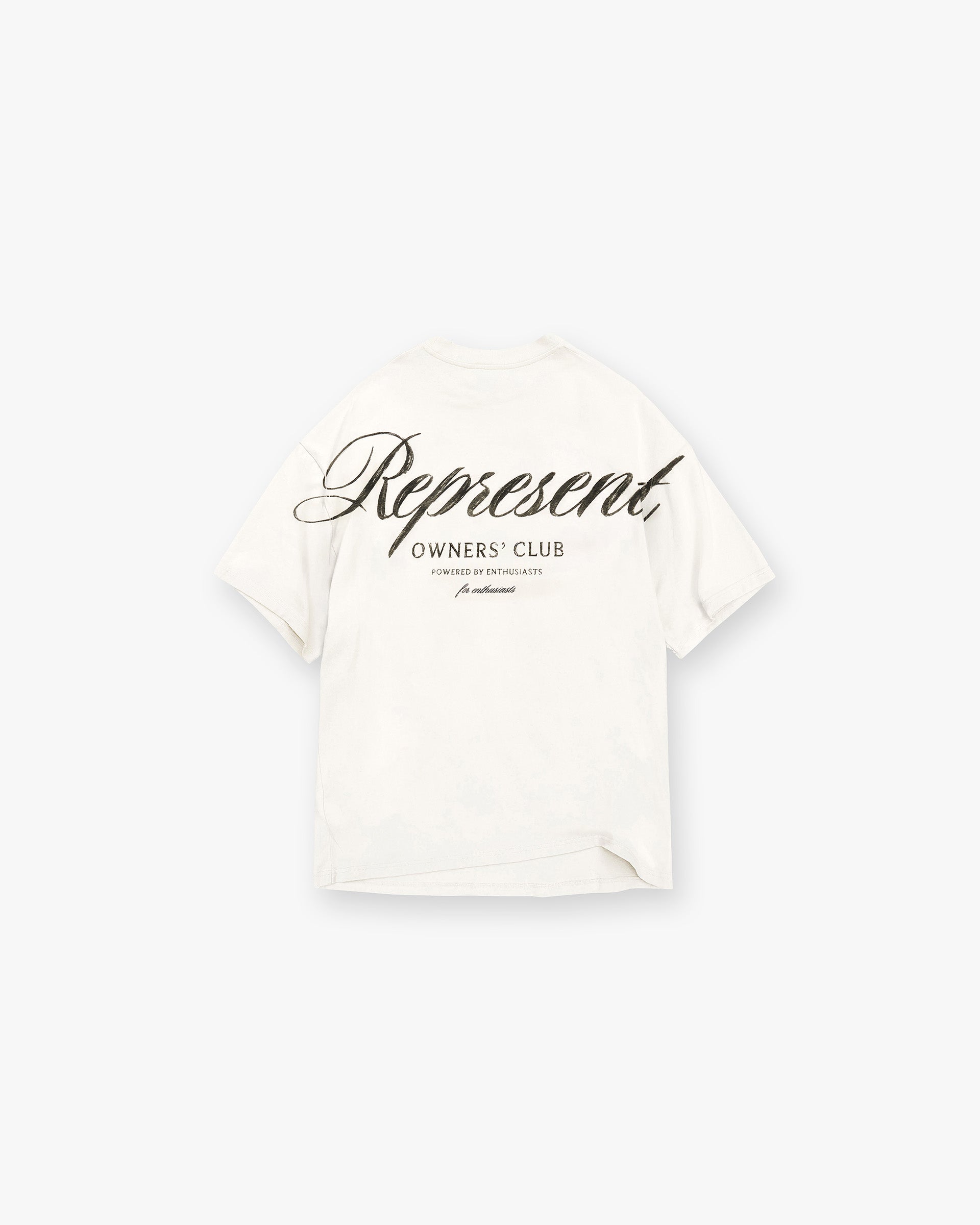 T-shirt avec inscription « Represent Owners Club » - Blanc mat