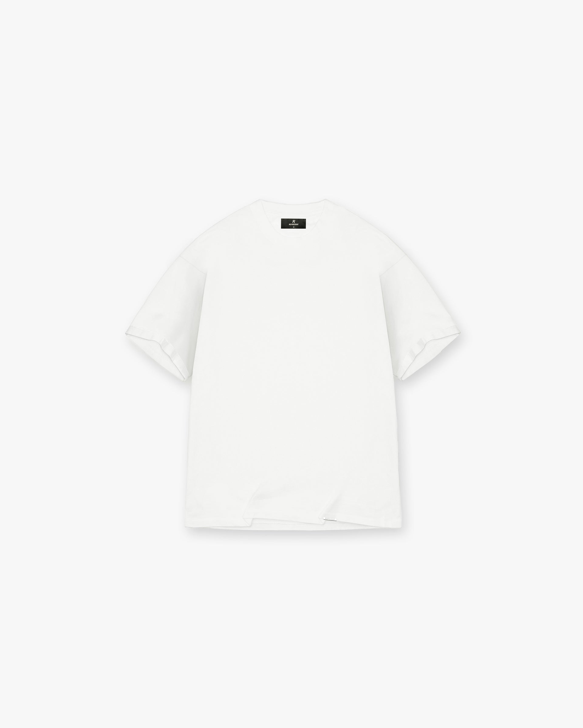 Übergroßes T-Shirt mit Initialen - Flaches Weiß