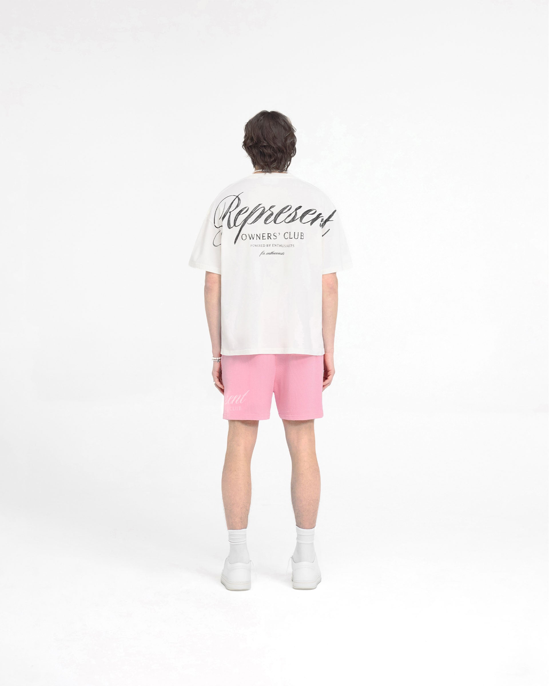T-shirt avec inscription « Represent Owners Club » - Blanc mat