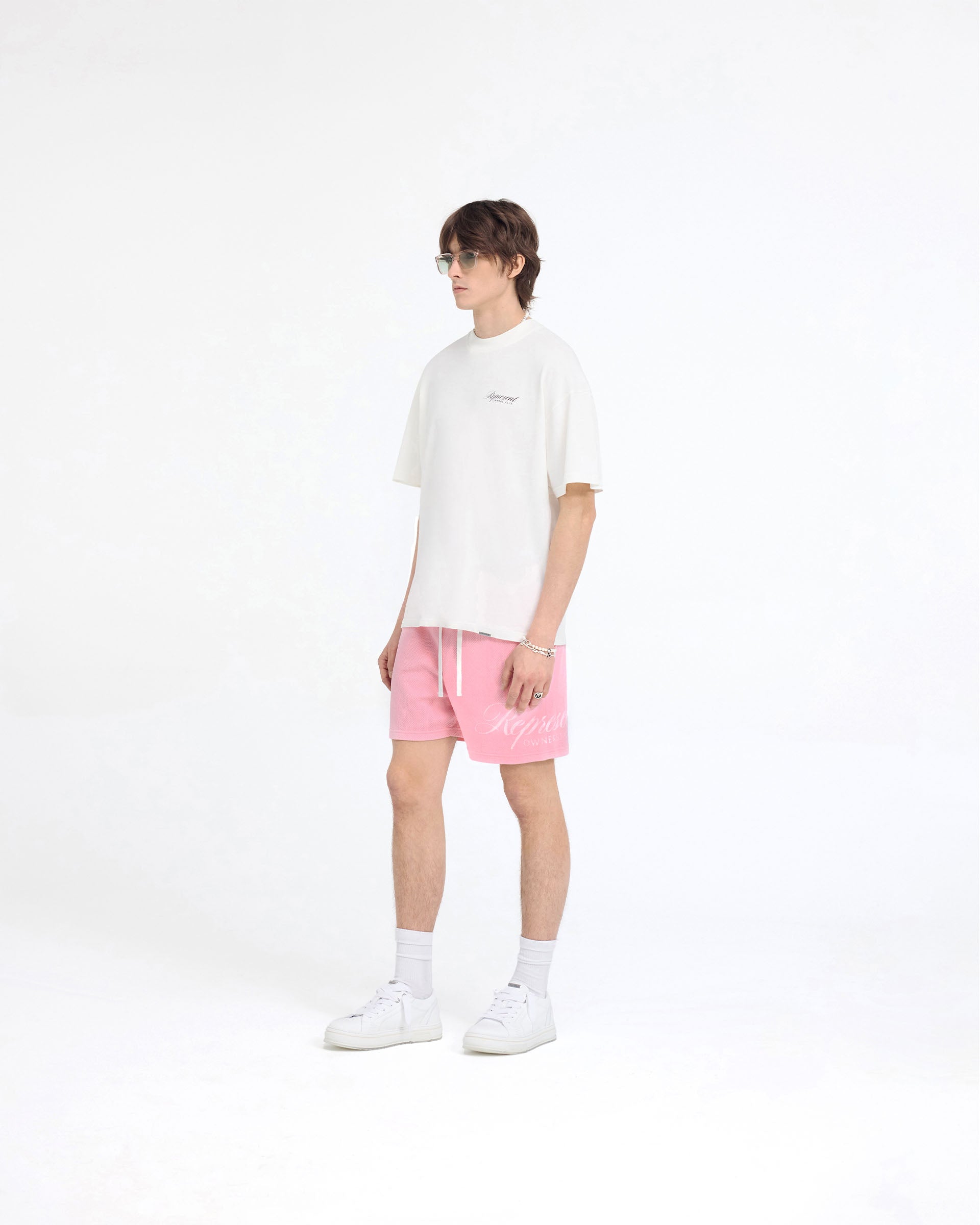 T-shirt avec inscription « Represent Owners Club » - Blanc mat