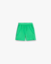 Front product image of mens green shorts on a plain white background | 247 Training Shorts in Speed Green | Performance shorts with water-resistant technology | 247 Shorts | Represent Clo