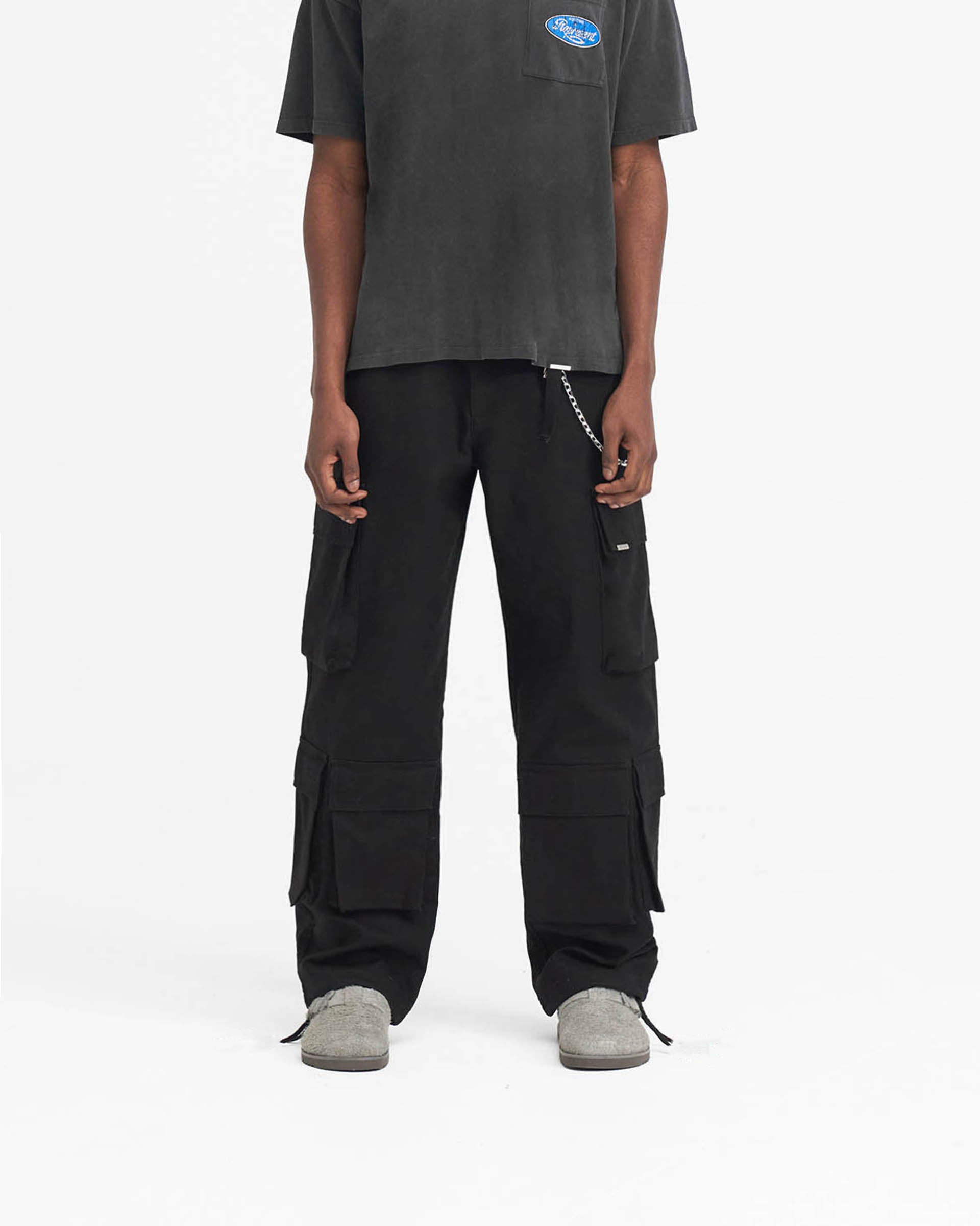 Pantalon cargo ample - Noir