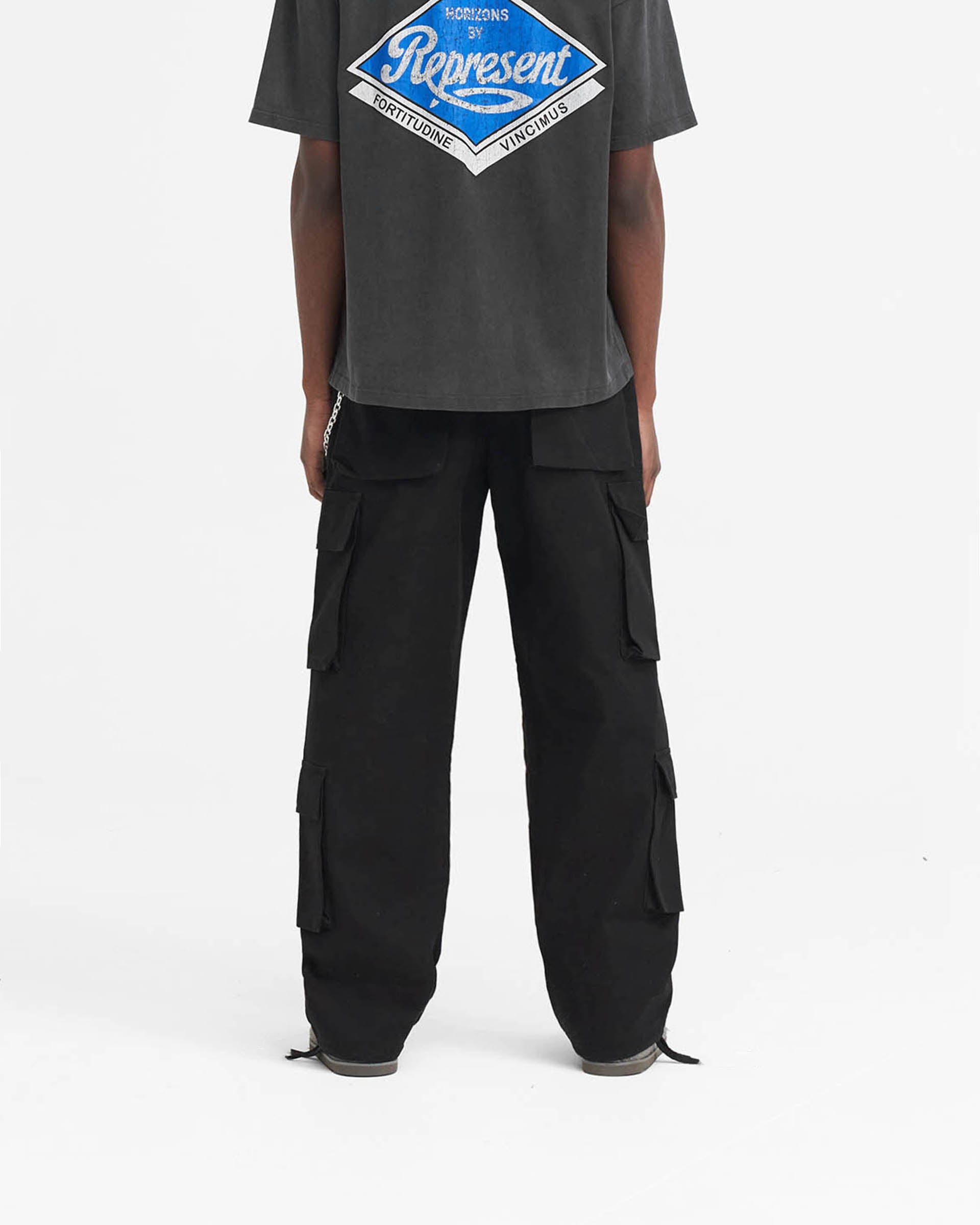 Pantalon cargo ample - Noir