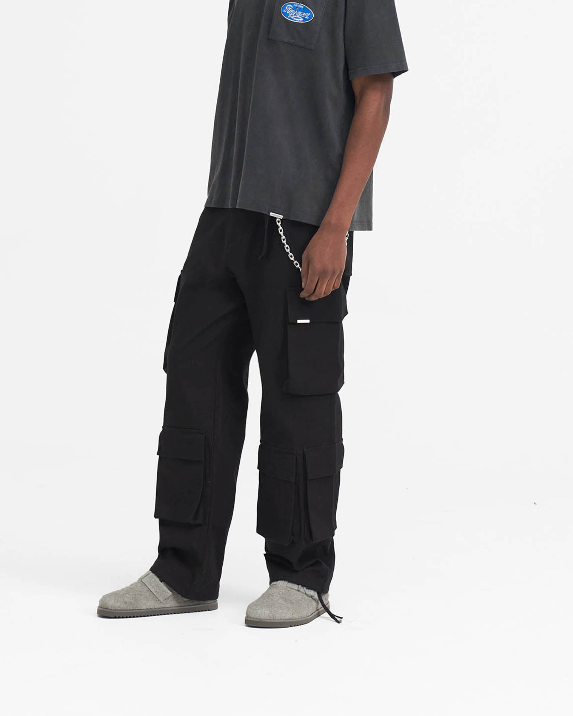 Pantalon cargo ample - Noir
