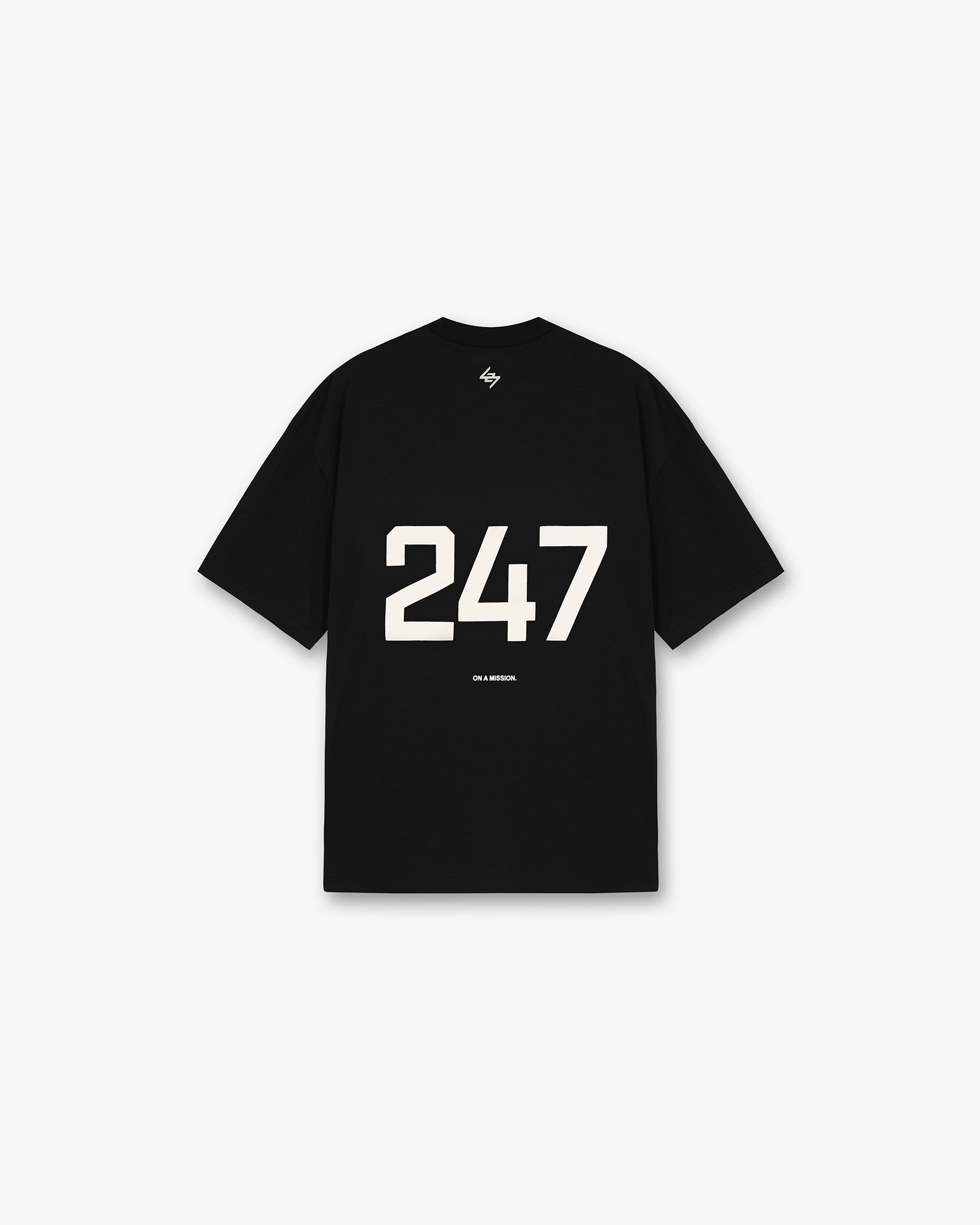 247 Übergroßes T-Shirt - Tiefschwarz