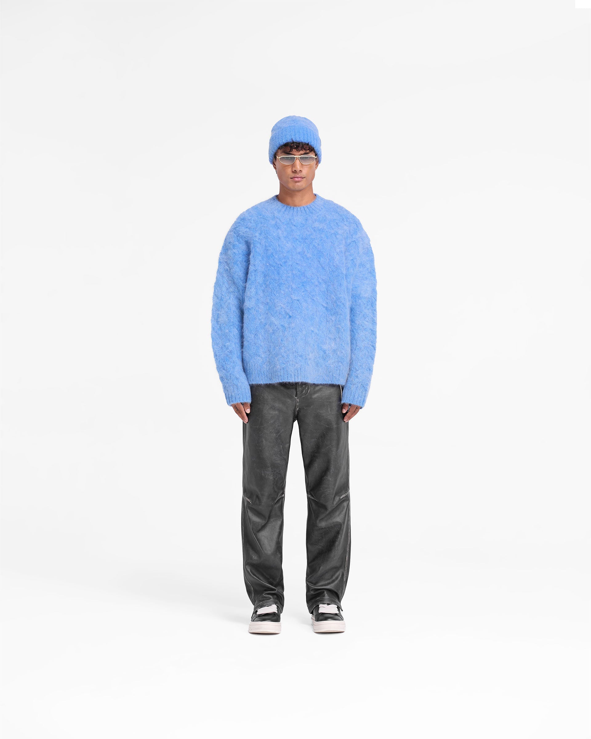 Pull en maille torsadée - Bleu électrique