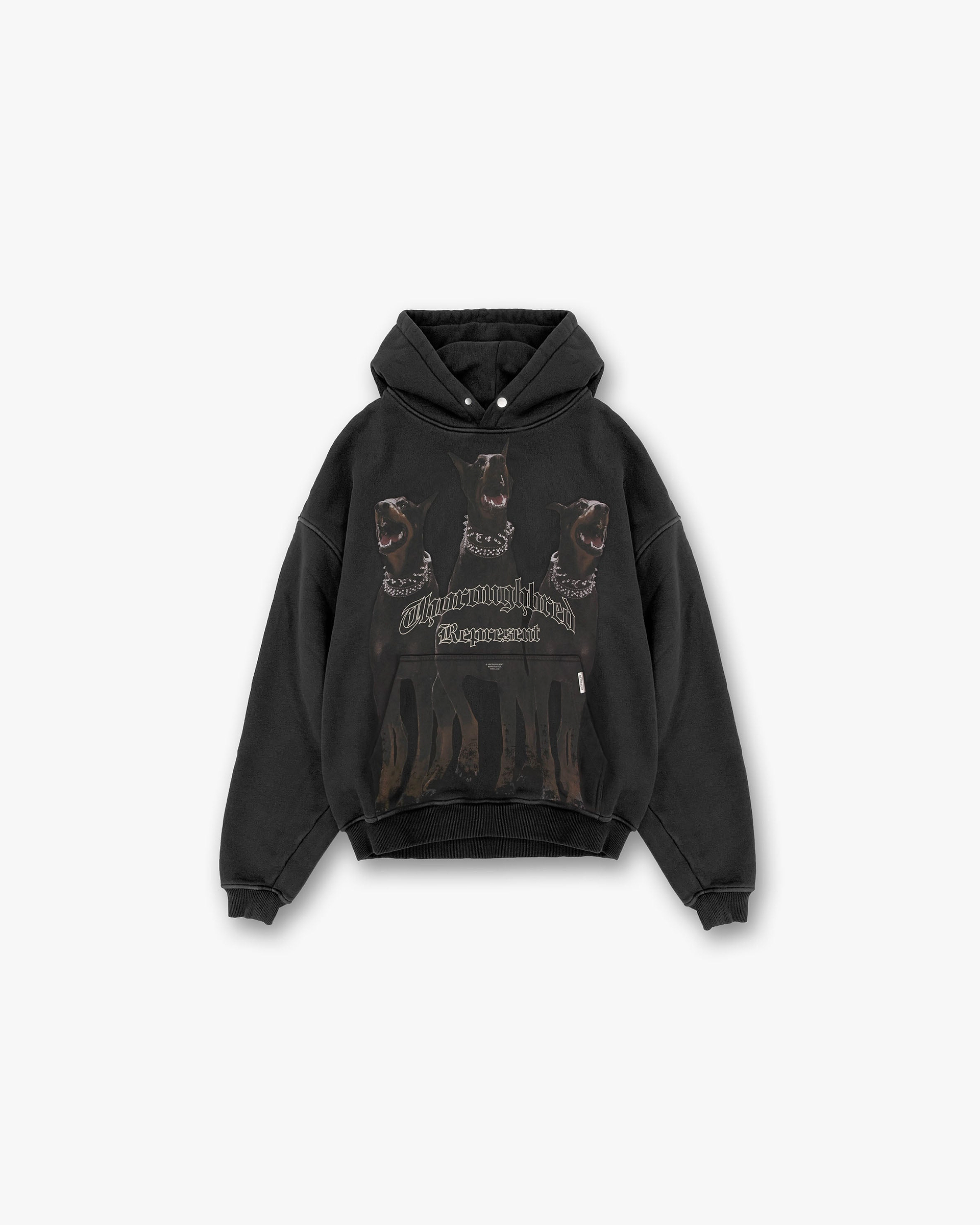 Vollblut-Kapuzenpullover - Vintage Schwarz