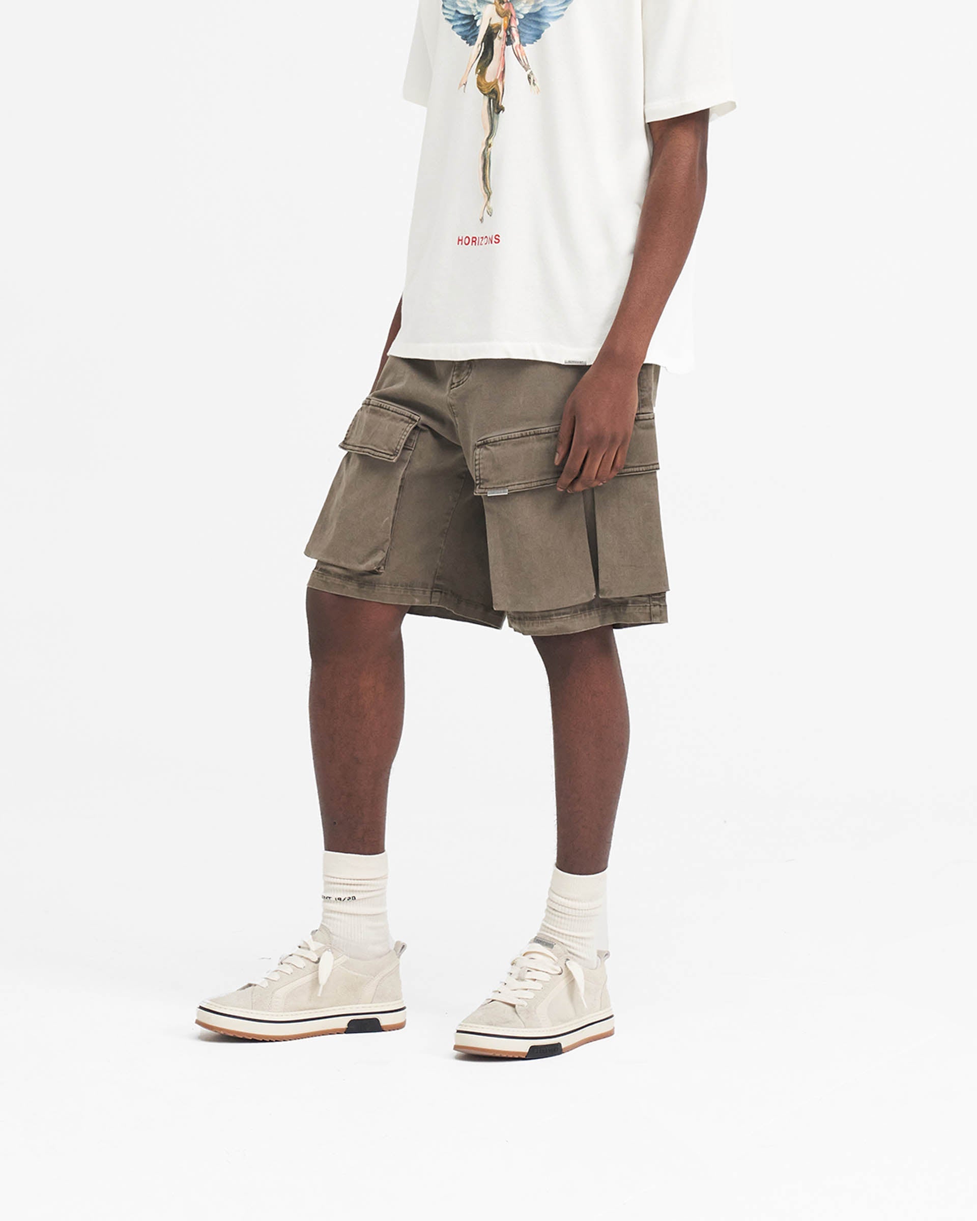 Gewaschene Cargo-Shorts - Dawn