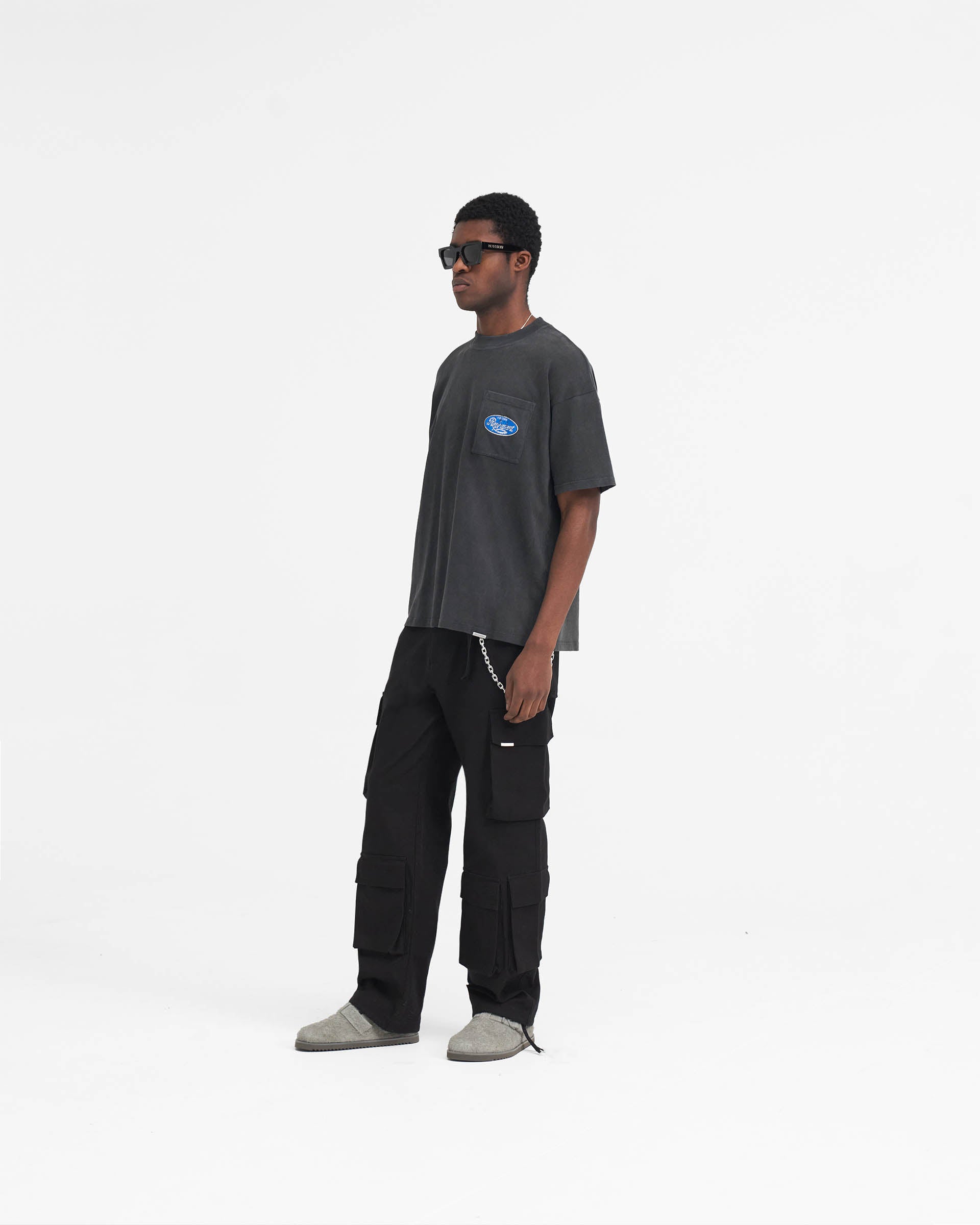 Pantalon cargo ample - Noir