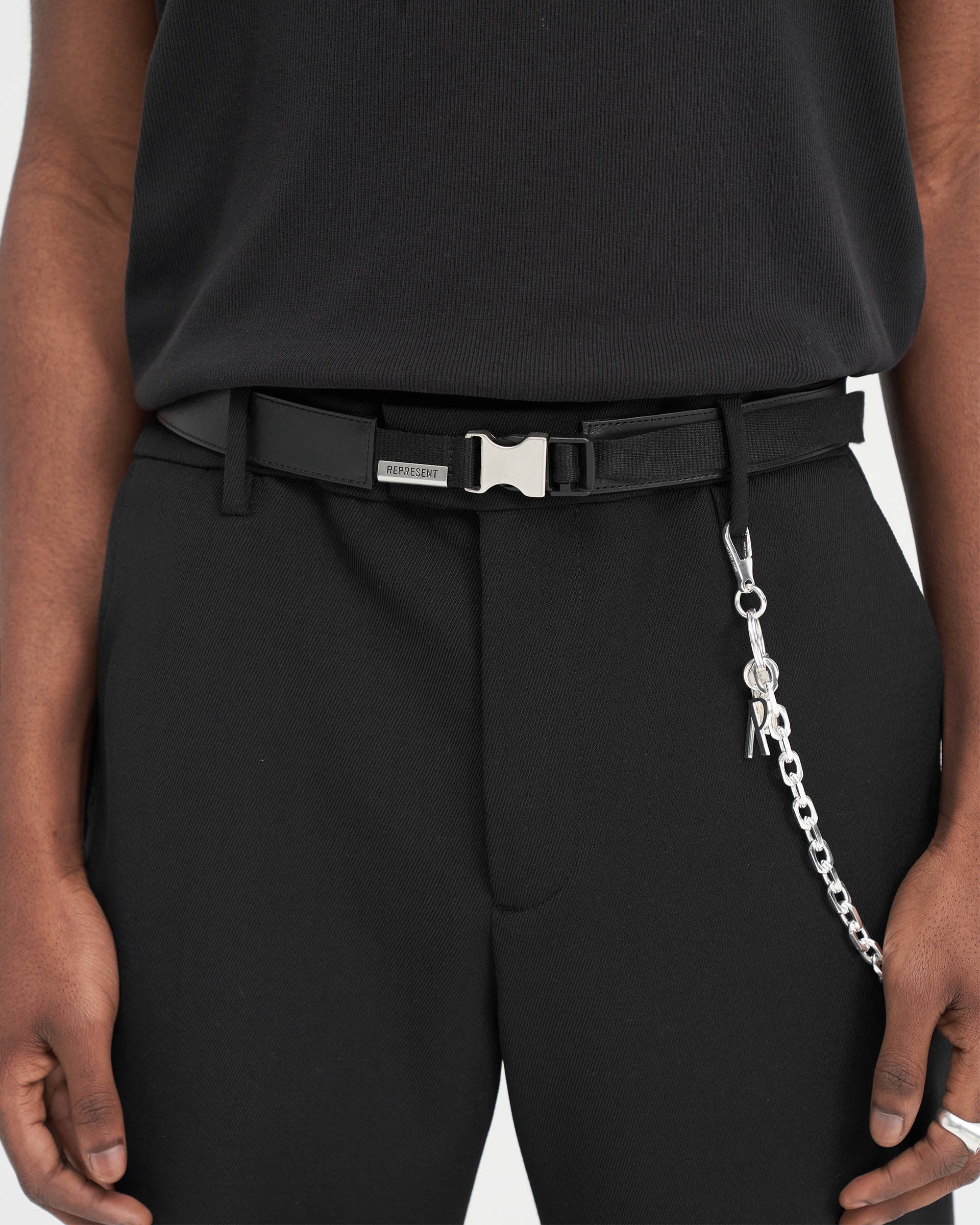Hose mit abgestuftem Saum - Schwarz