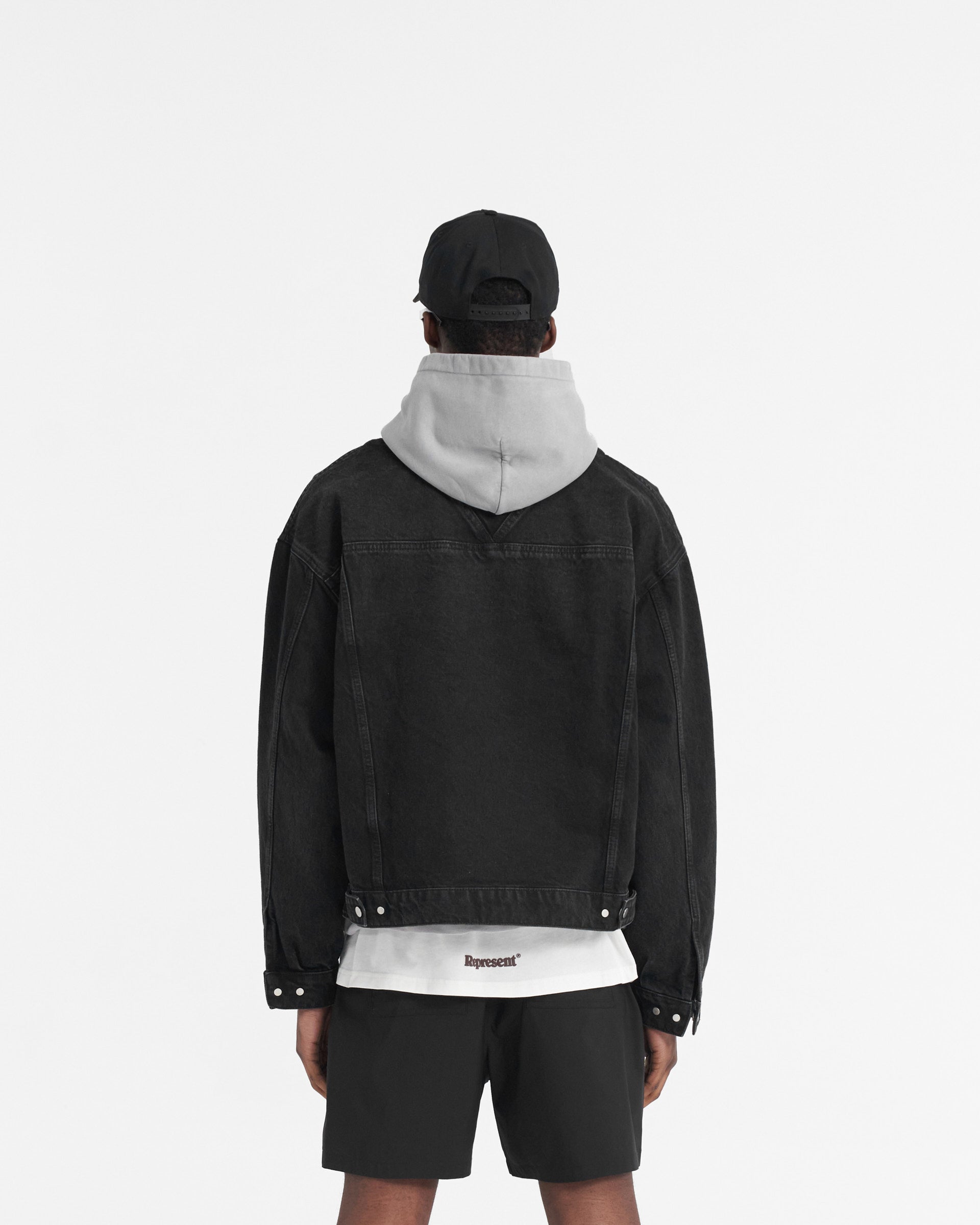 R4 Jeansjacke - Schwarz