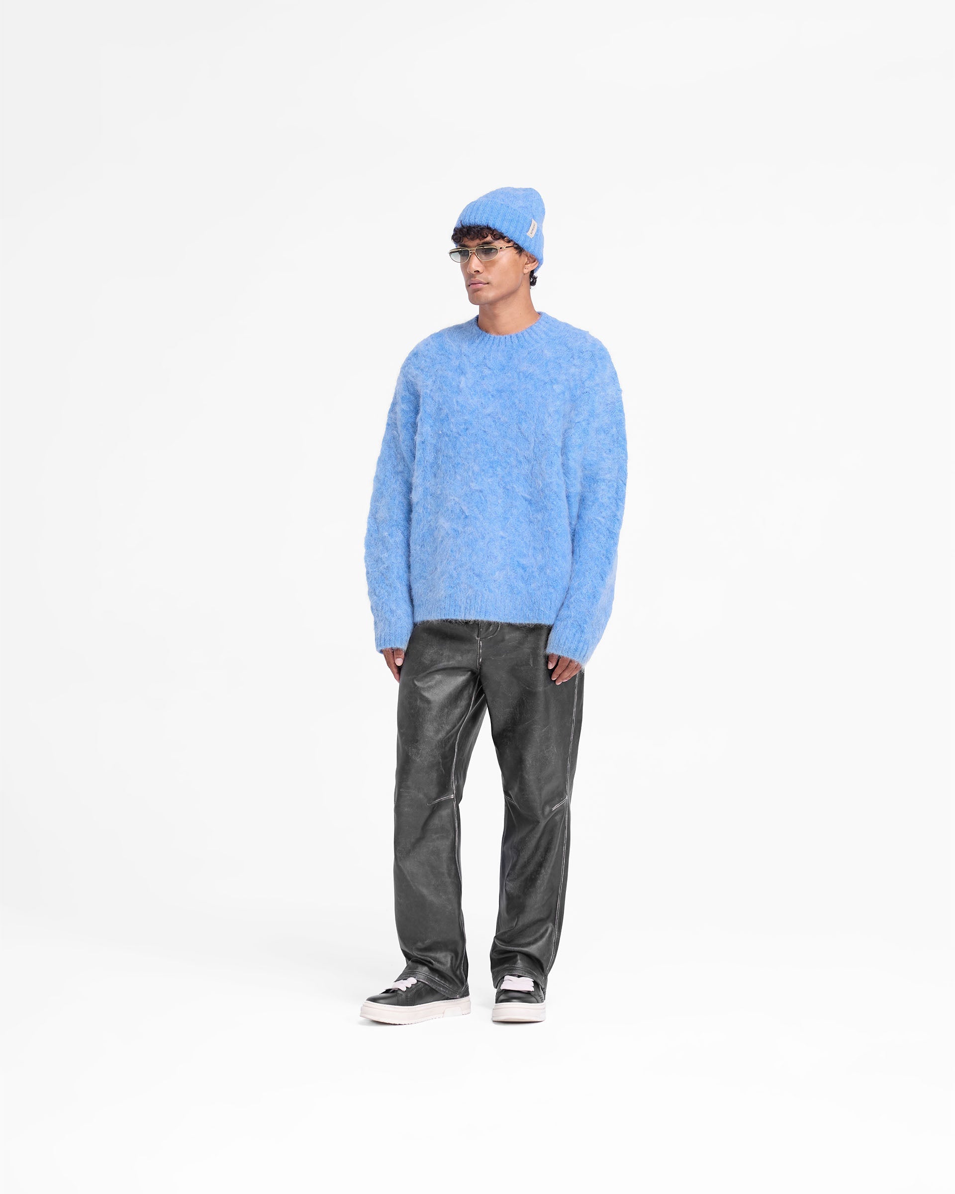 Pull en maille torsadée - Bleu électrique