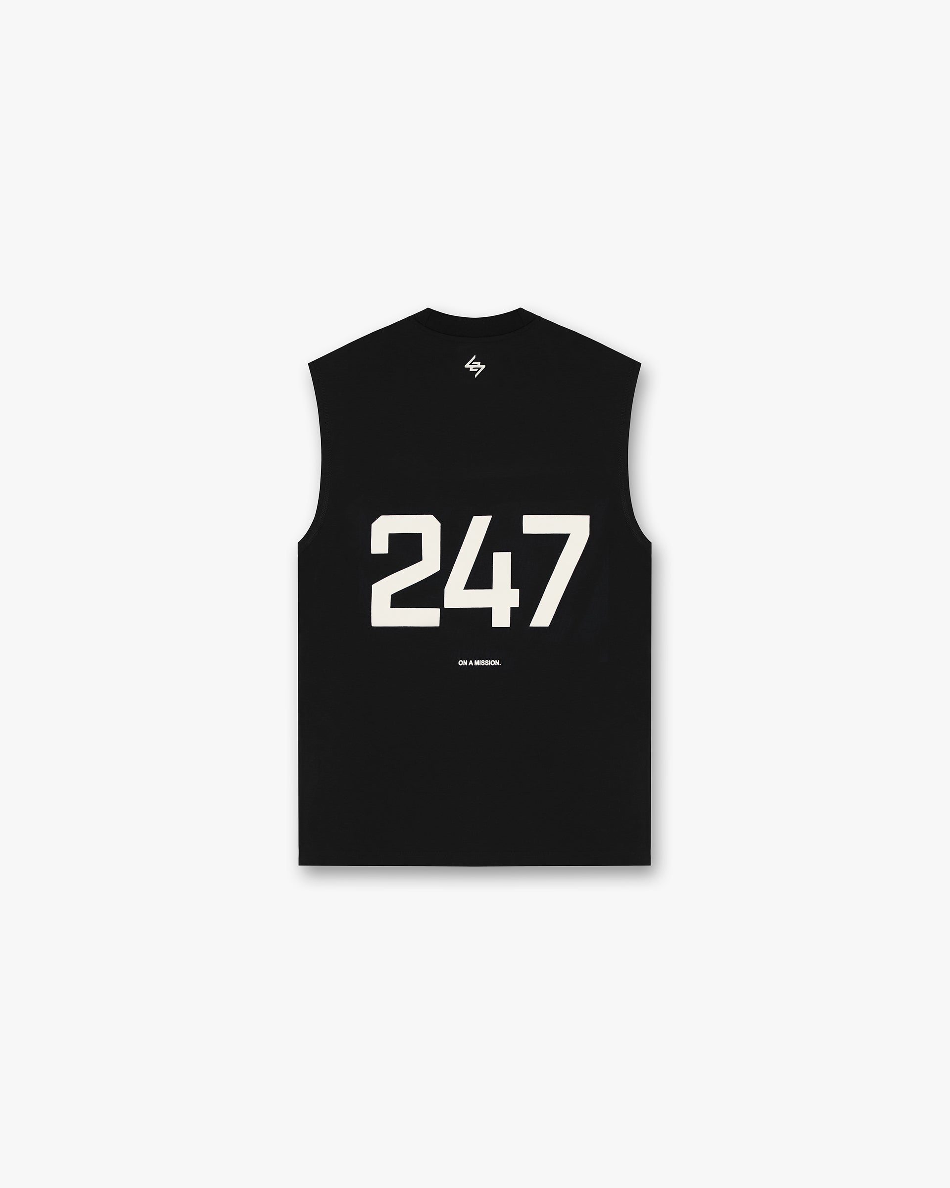 247 Übergroßes Tanktop - Tiefschwarz