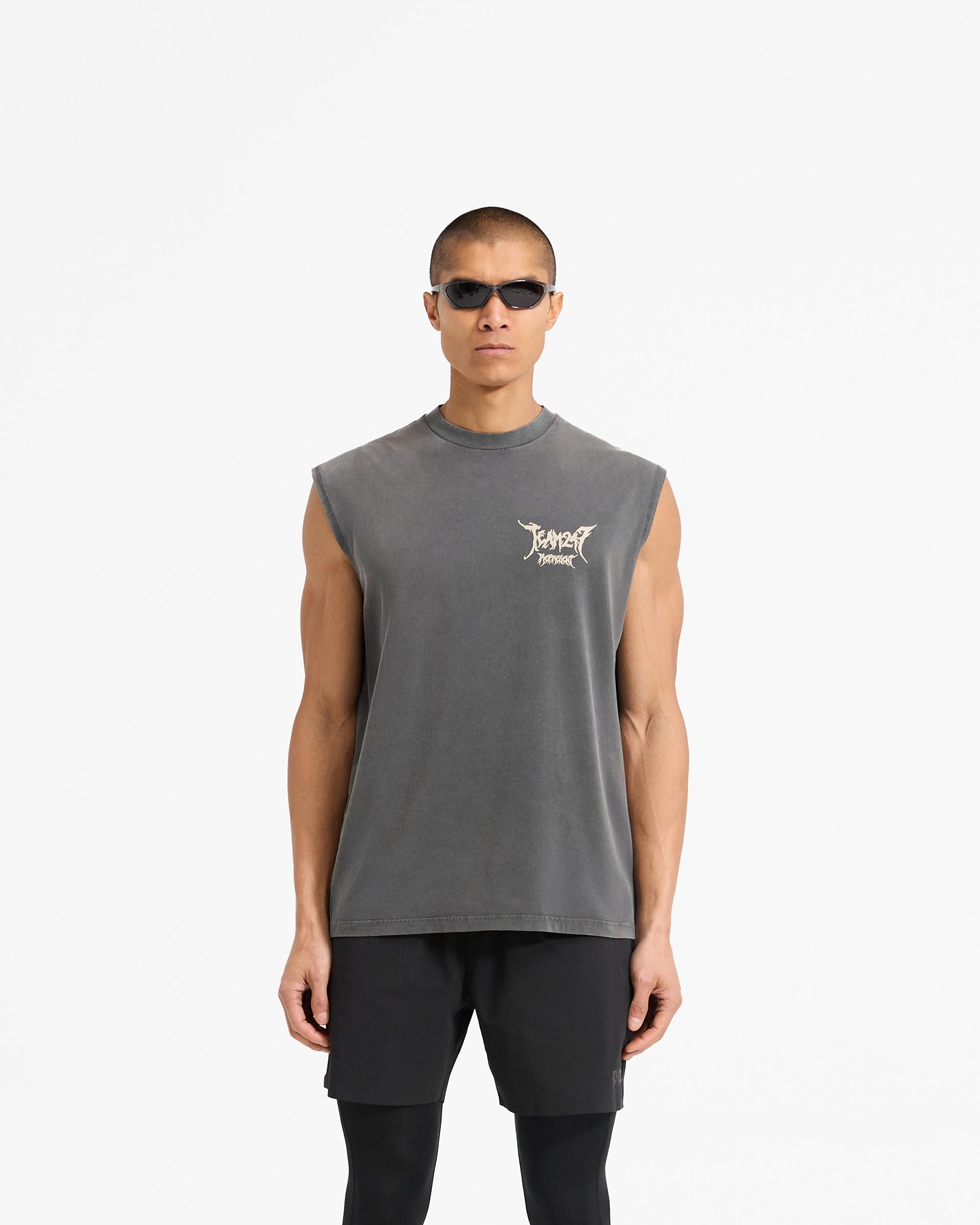 Team 247 X END Oversized Tank - Washed Grey