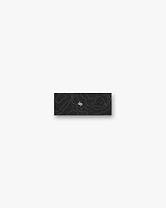Front product image of a mens black headband on a plain white background | 247 Contour Headband in Black | Soft brushed cotton fleece headband | 247 Accessories | Represent Clo