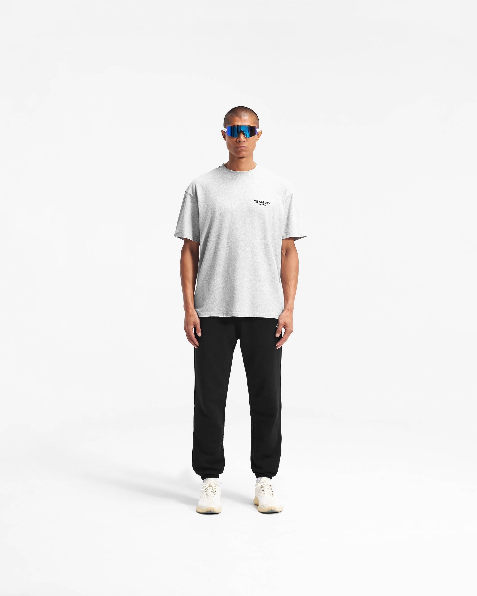 T-shirt oversize Team 247 - Gris cendré