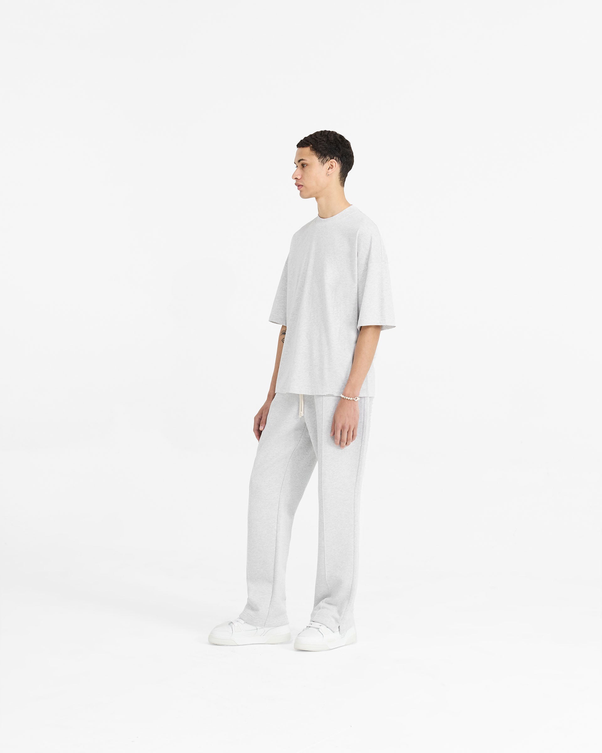 Jogginghose mit Initialen - Eisgrau meliert