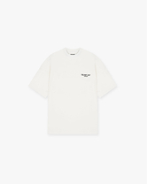 Front product image of a mens white t-shirt on a plain white background | Team 247 Oversized T-Shirt in Flat White | Oversized t-shirt for a casual fit | 247 T-Shirts | Represent Clo
