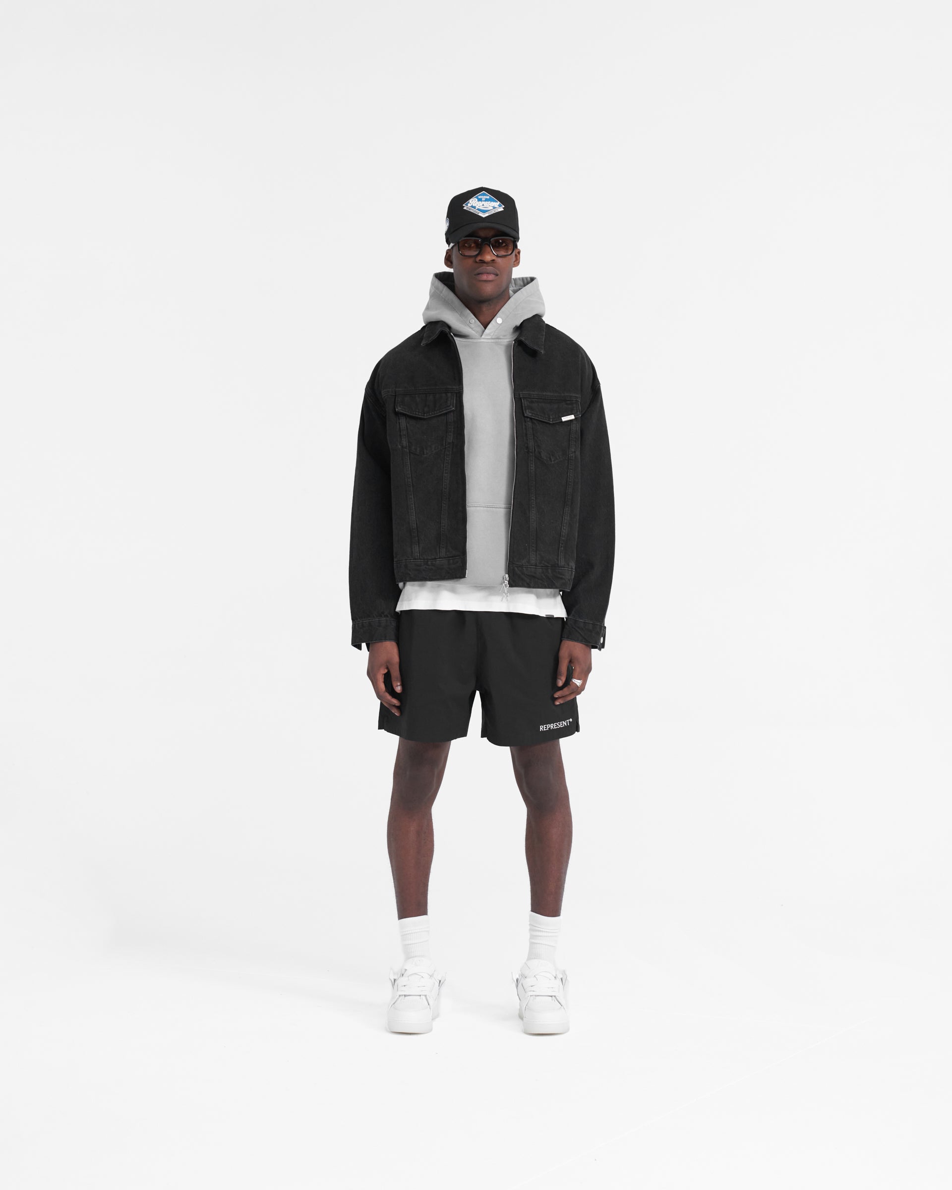 R4 Jeansjacke - Schwarz