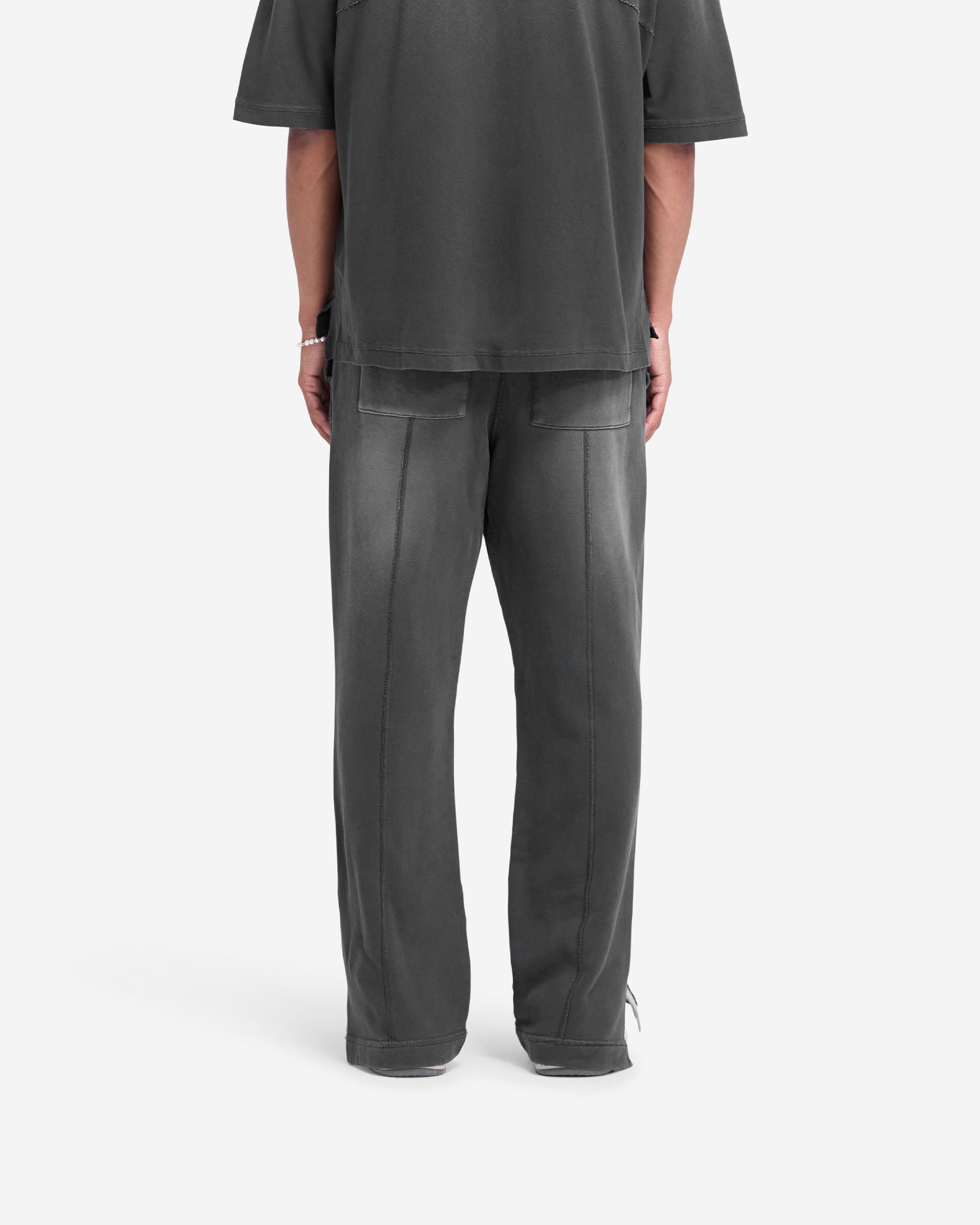 Pantalon de survêtement à ourlet étagé - Noir teinté