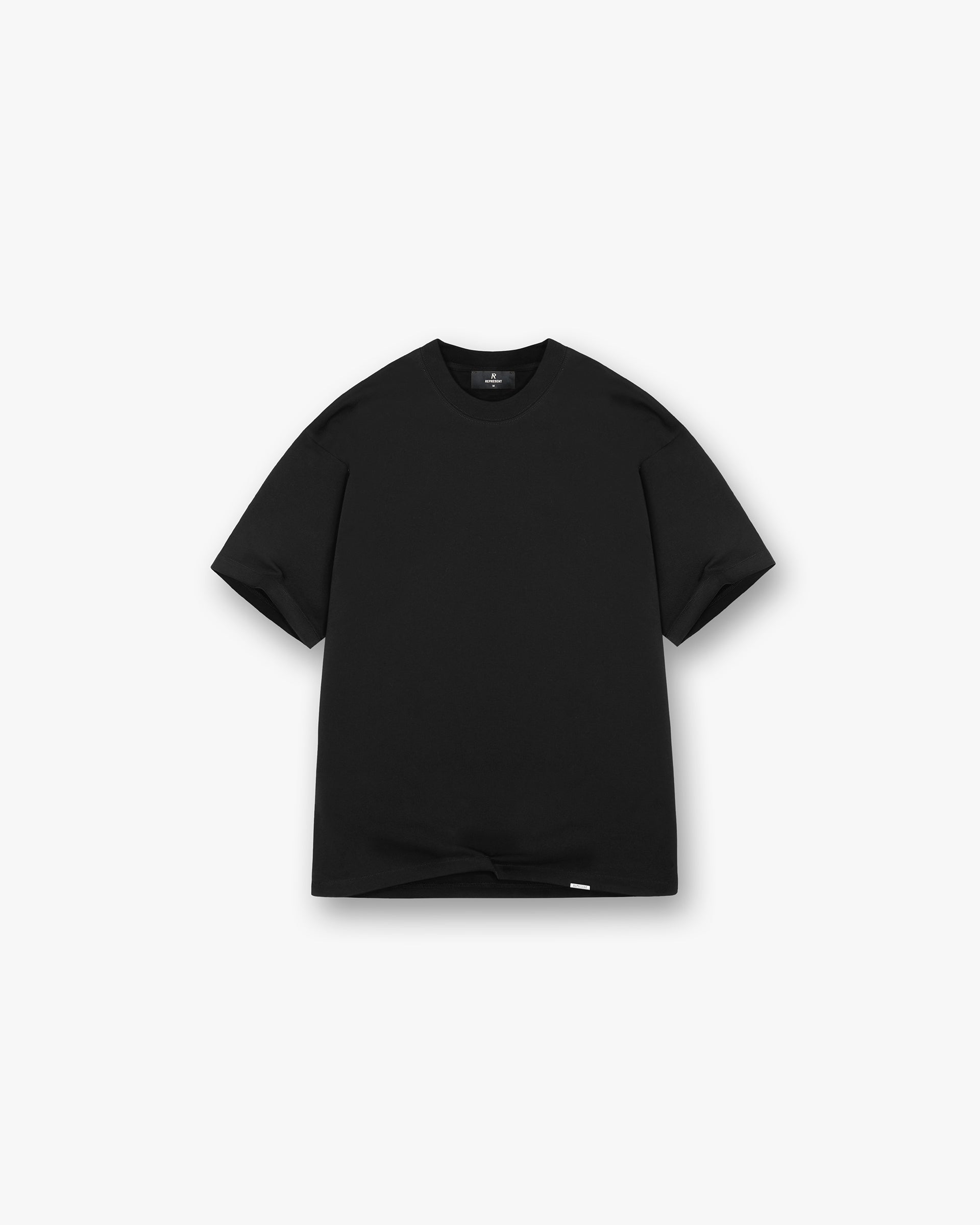 Oversized-T-Shirt mit Initialen - Schwarz