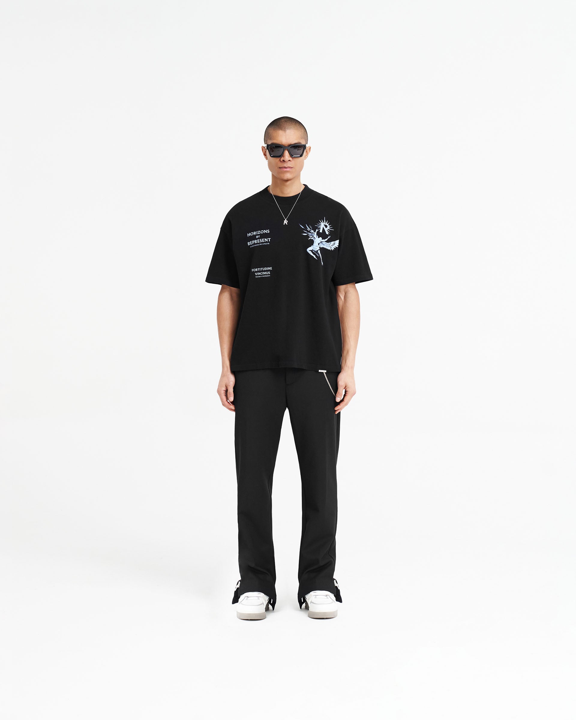 T-shirt Icarus - Noir de jais bleu