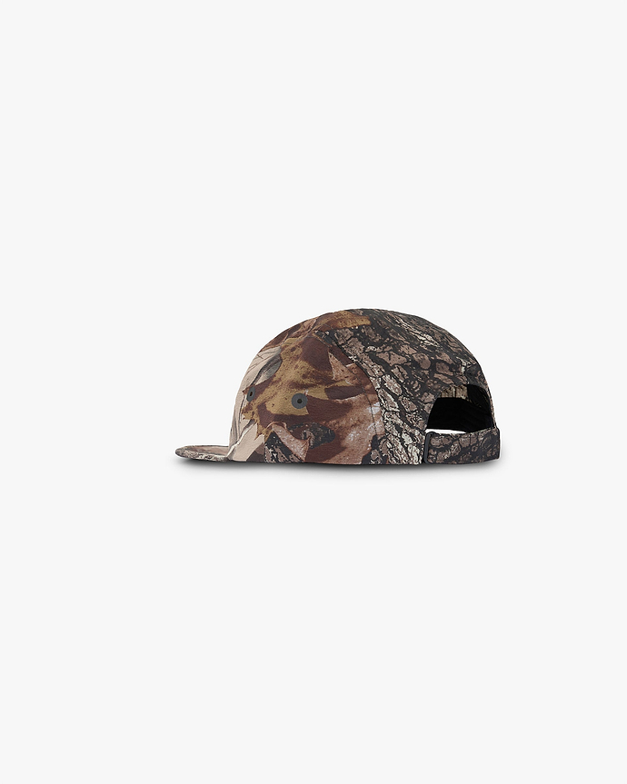 Mens camo cap on a plain white background | 247 Cap in Realtree | Durable ripstop 5-panel cap for outdoor workouts | 247 Accessories | Represent Clo