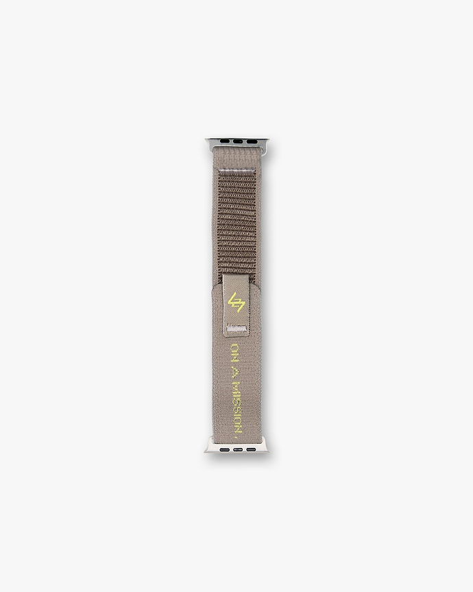 Front product image of a mens grey watch strap on a plain white background | 247 Apple Watch Strap in Pebble | Durable watch strap for Apple Watch | 247 Accessories | Represent Clo