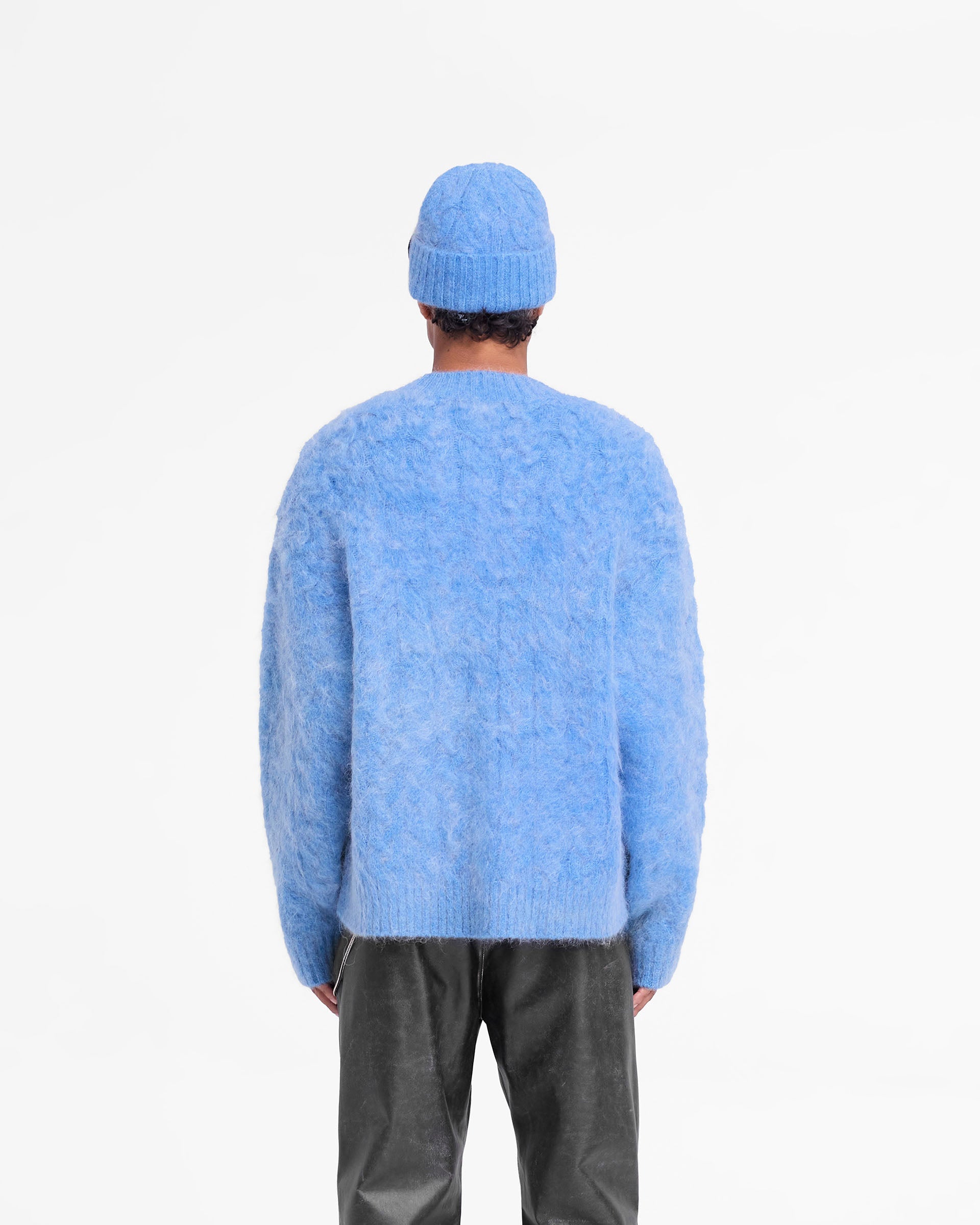 Pull en maille torsadée - Bleu électrique