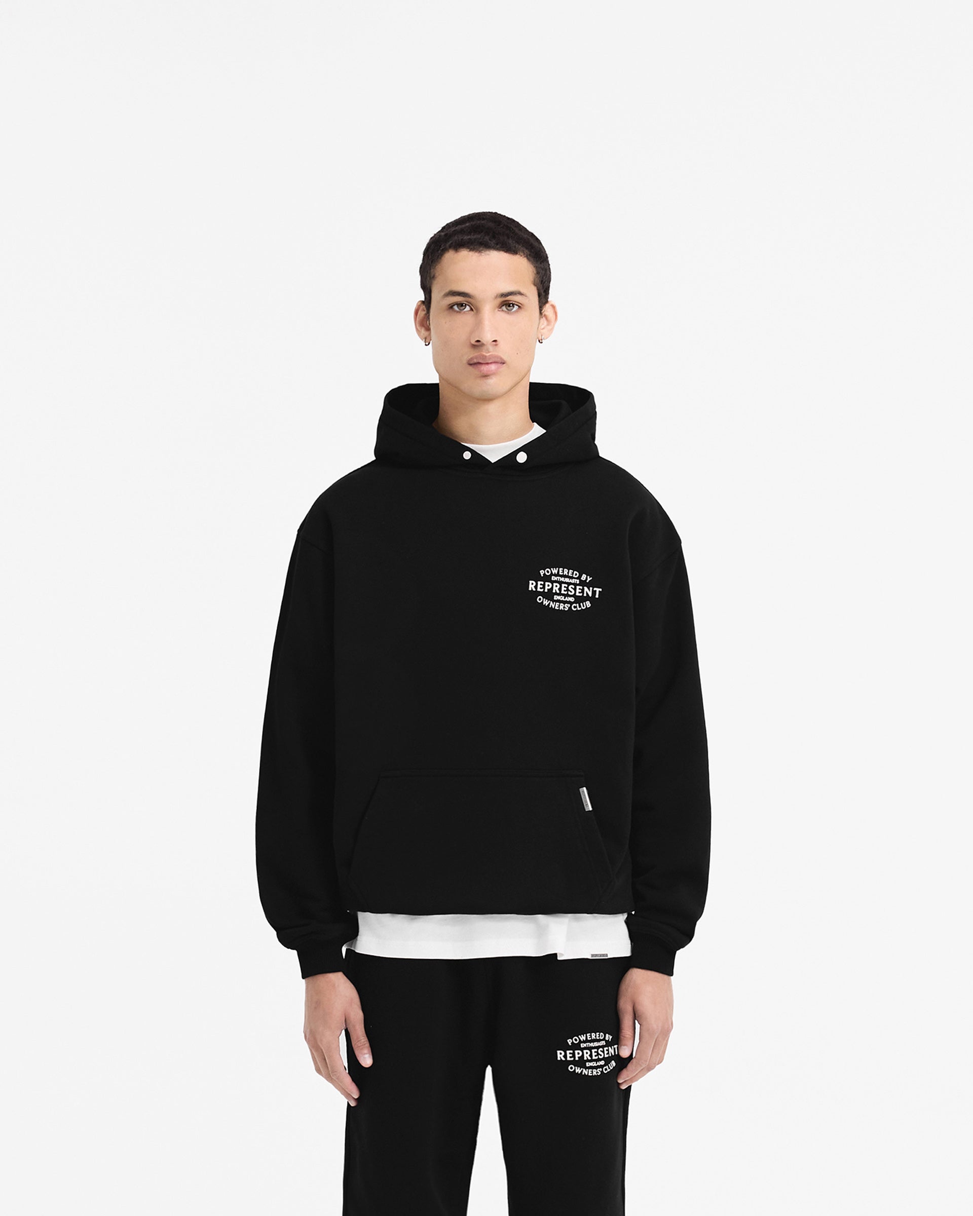 Sweat à capuche avec timbre du club des propriétaires - Noir de jais