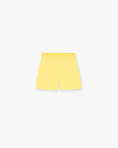 Front product image of mens yellow shorts on a plain white background | Team 247 Fused Shorts in Lemon | Athletic shorts with fused seams | 247 Shorts | Represent Clo