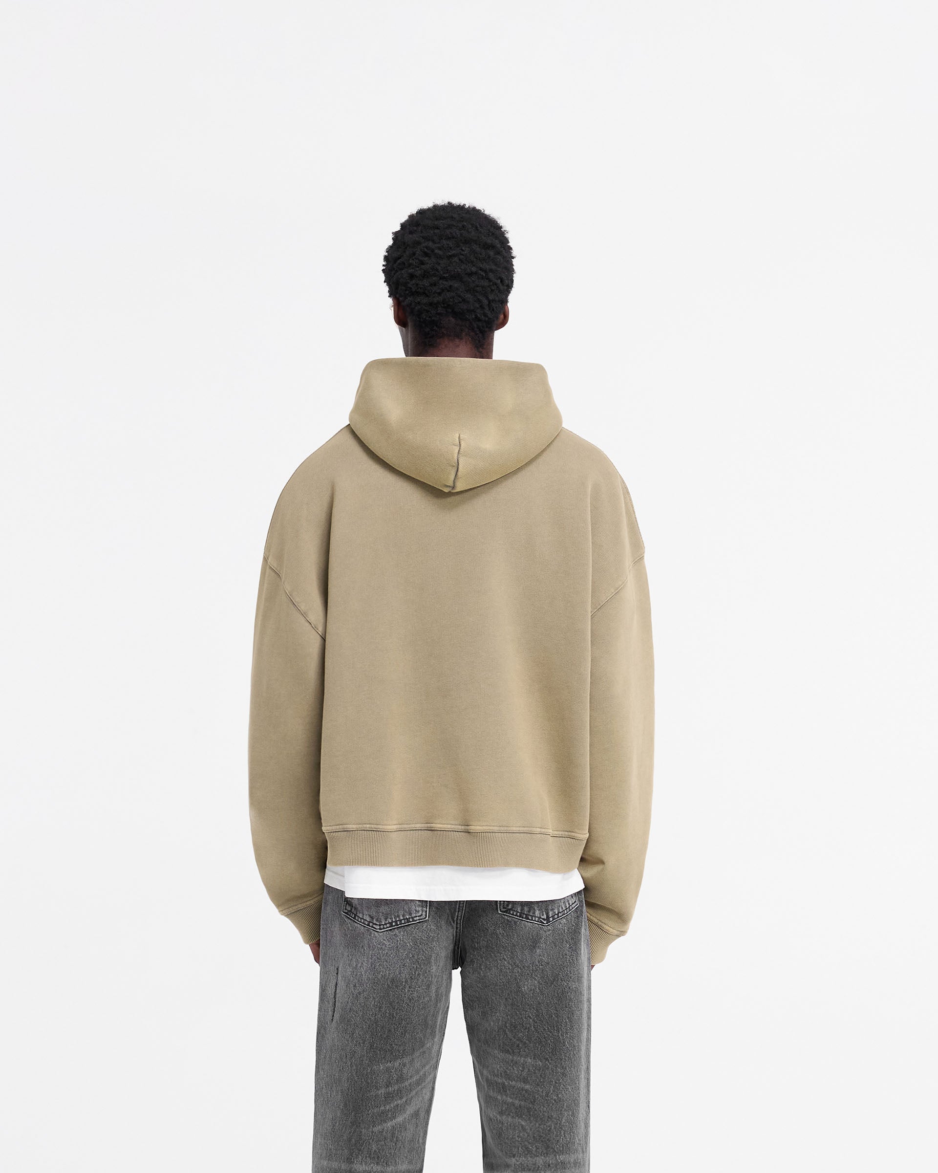 Sweat à capuche avec appliqué Rep - Fauve